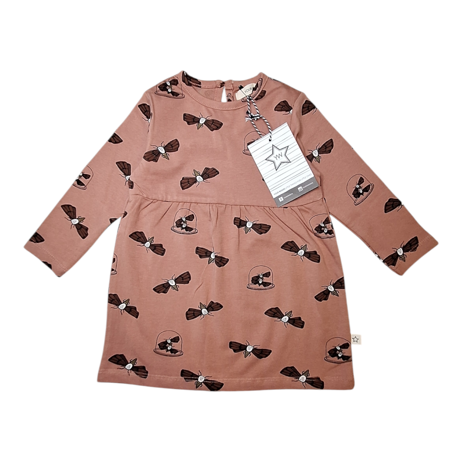 Jurk met motten - 62/68CM