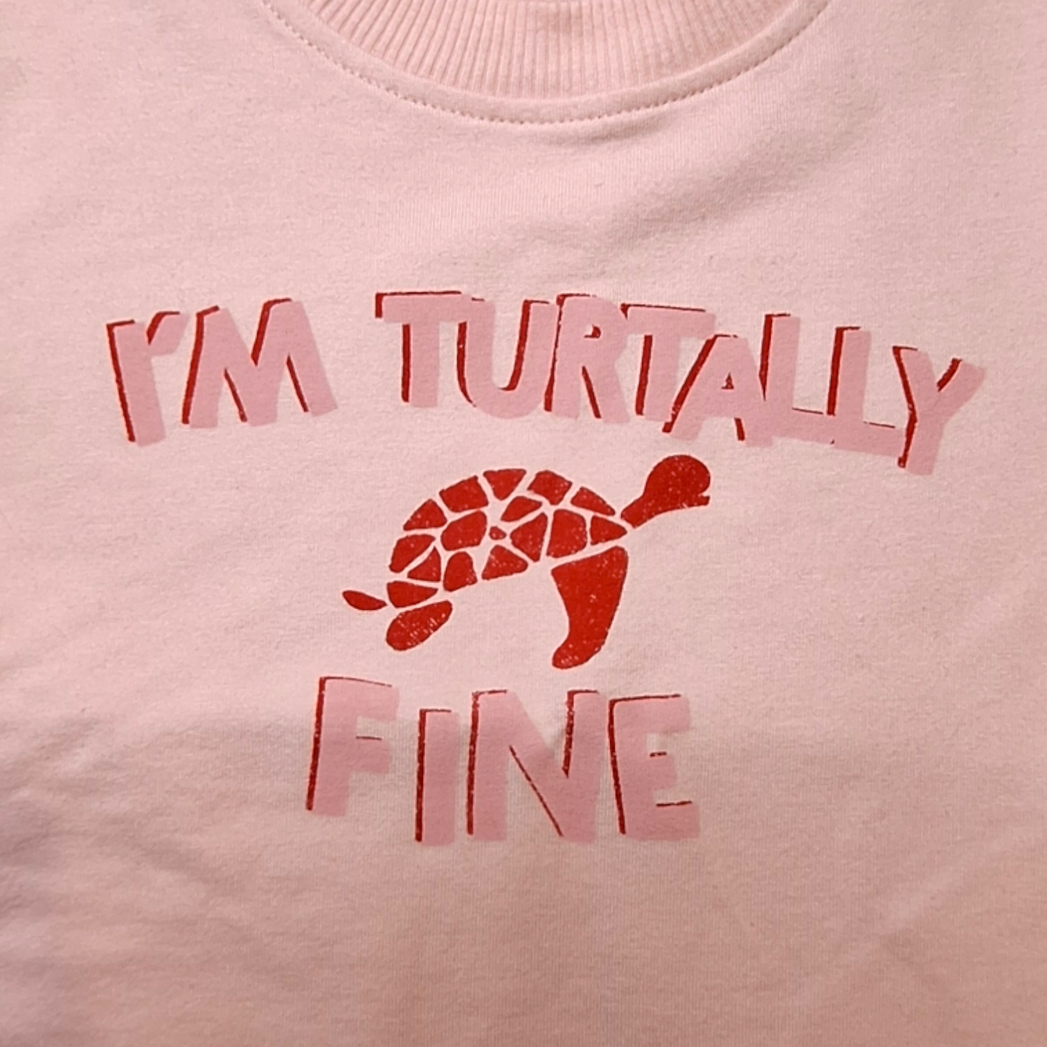 Sweatjurk I AM TURTALLY FINE - 62/68CM