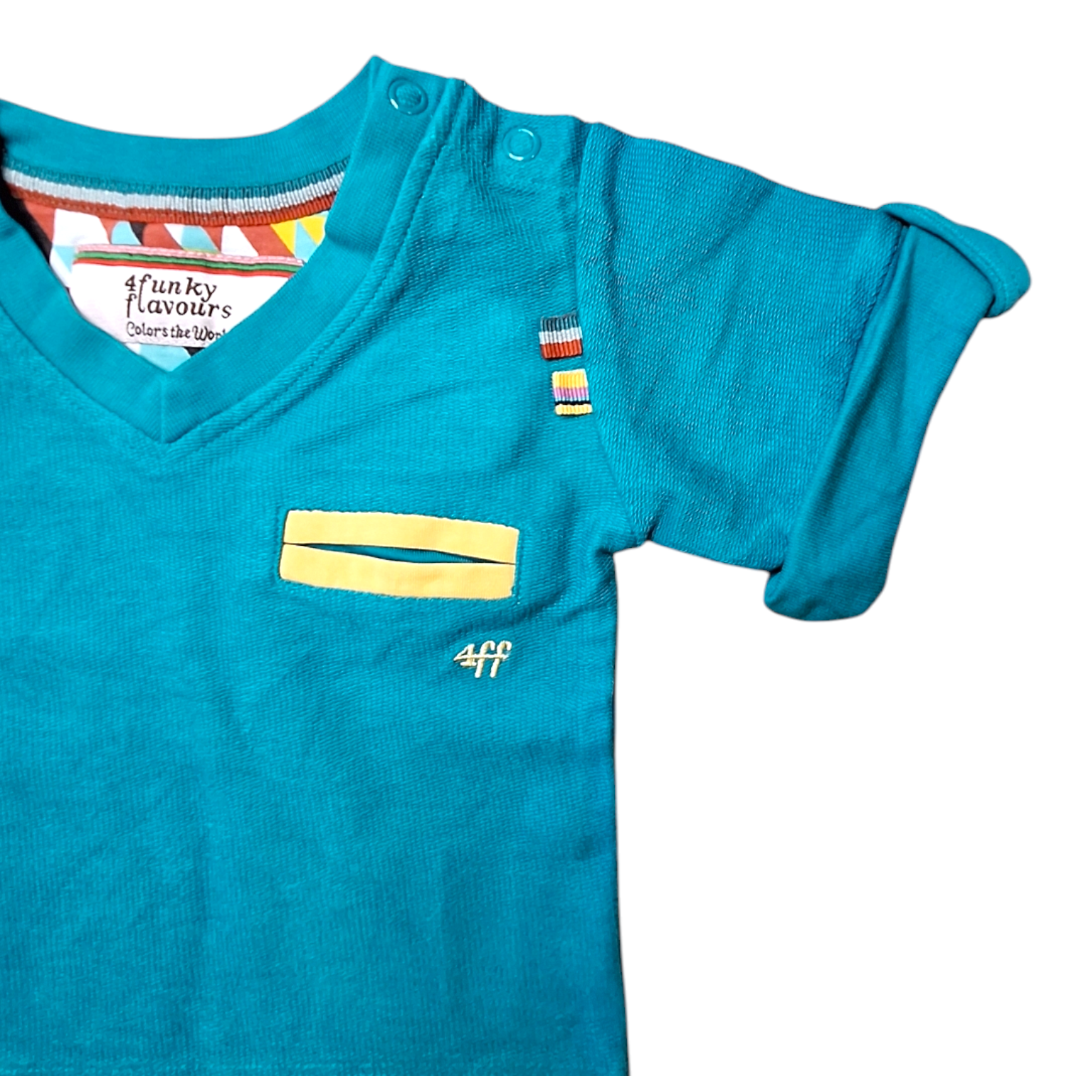 T-shirt met omslag en zak - 62/68CM