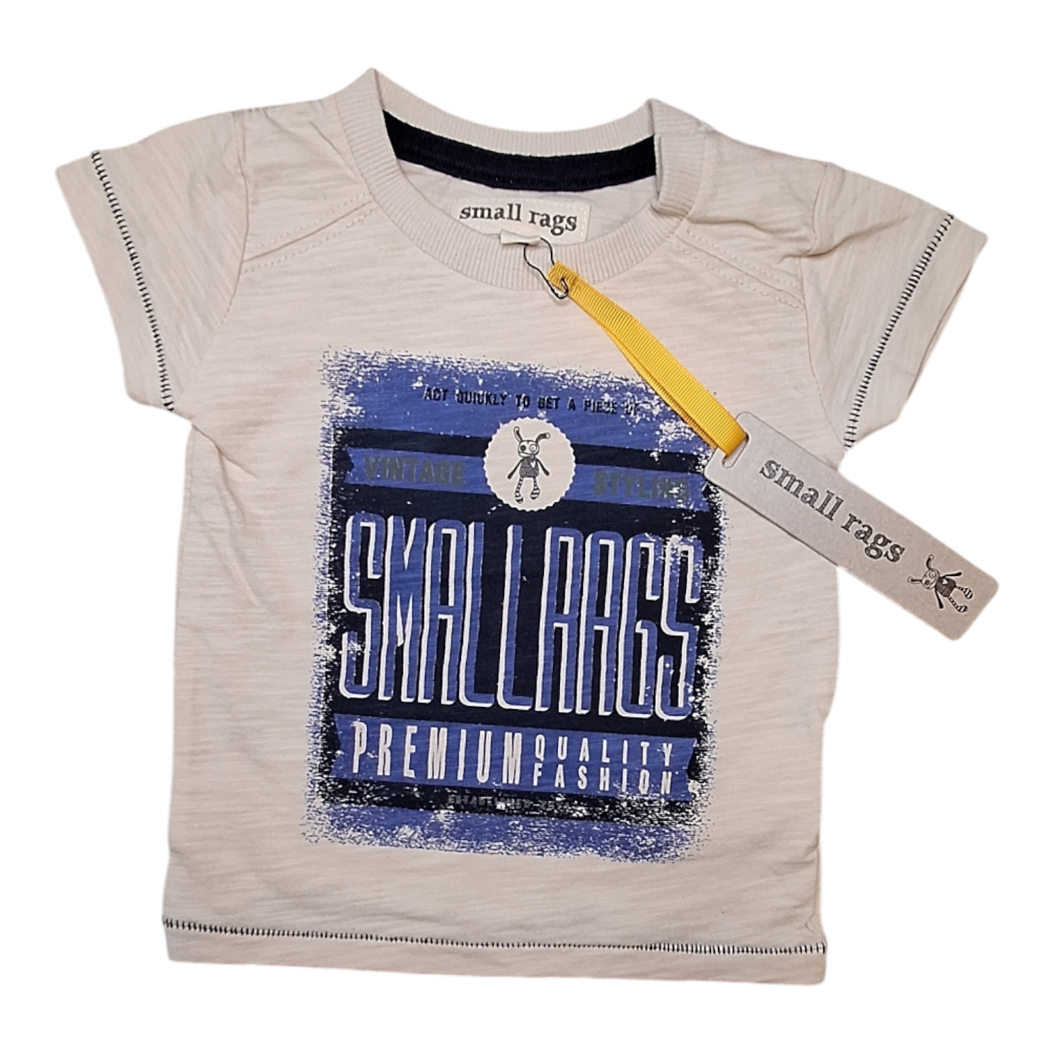T-shirt blauw logo -68CM