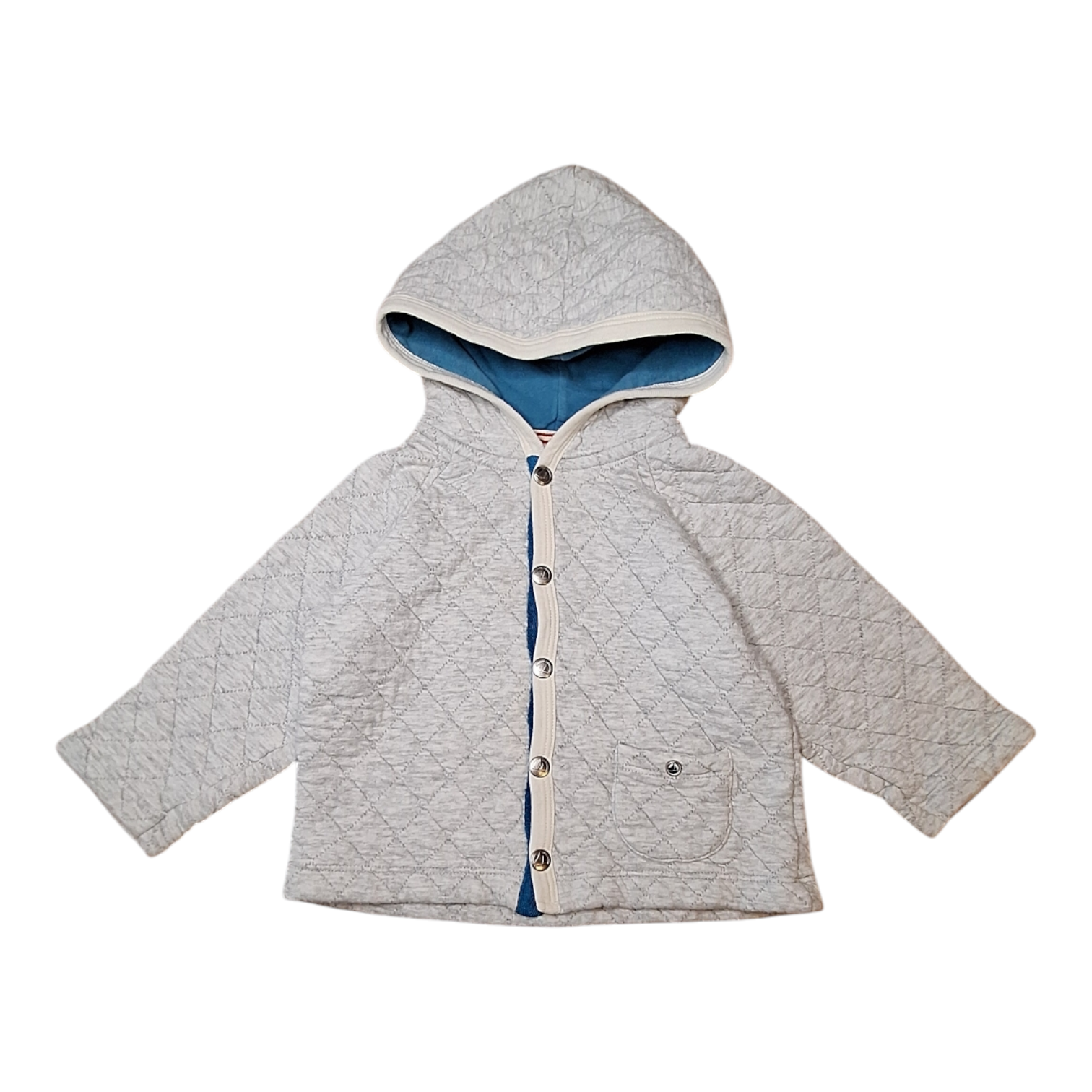 Gewatteerde jas met knopen - 18M - Preloved - zeer goede staat
