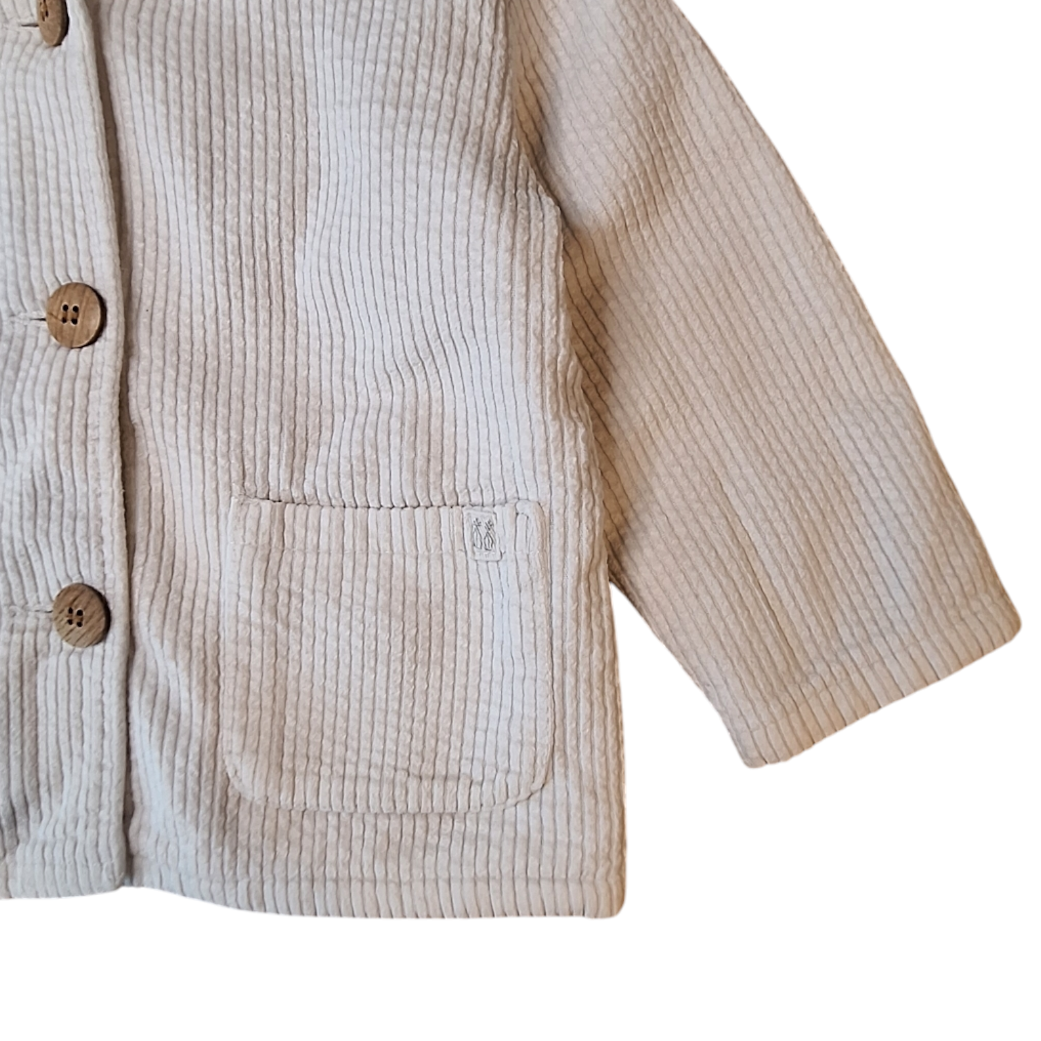 Ribbed corduroy jacket sherpa - 92CM