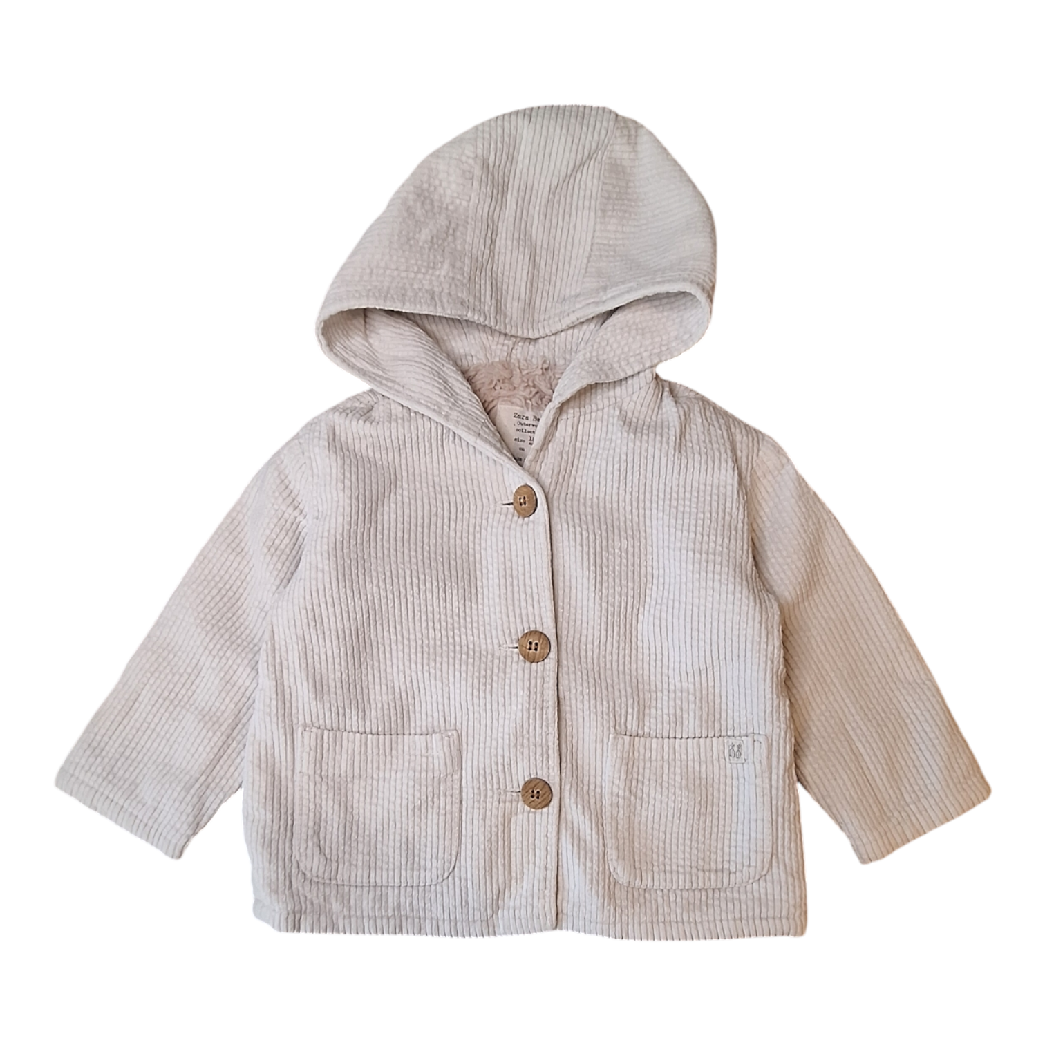 Ribbed corduroy jacket sherpa - 92CM