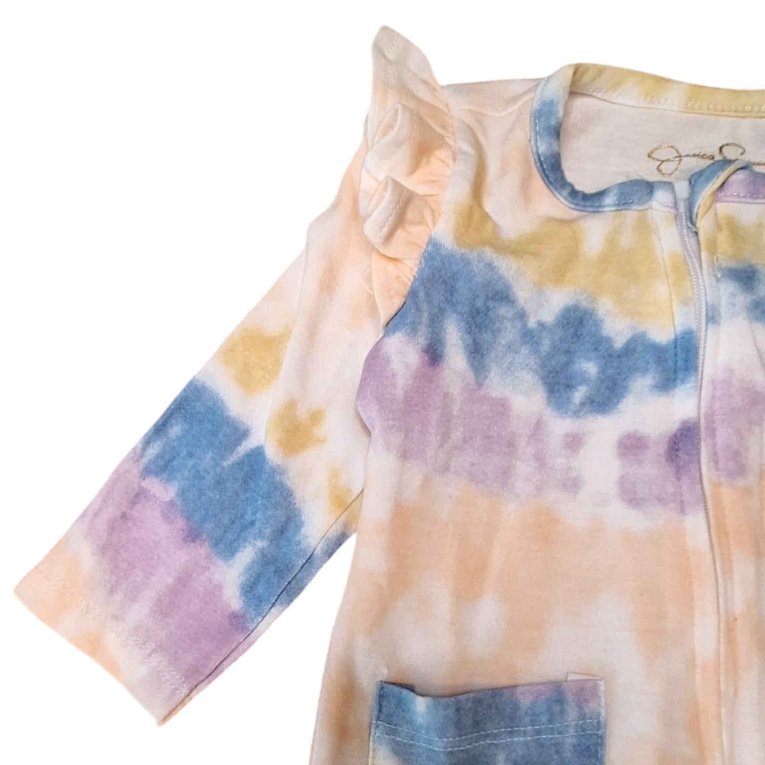Onesie pyjama with ruffles - 3/6M