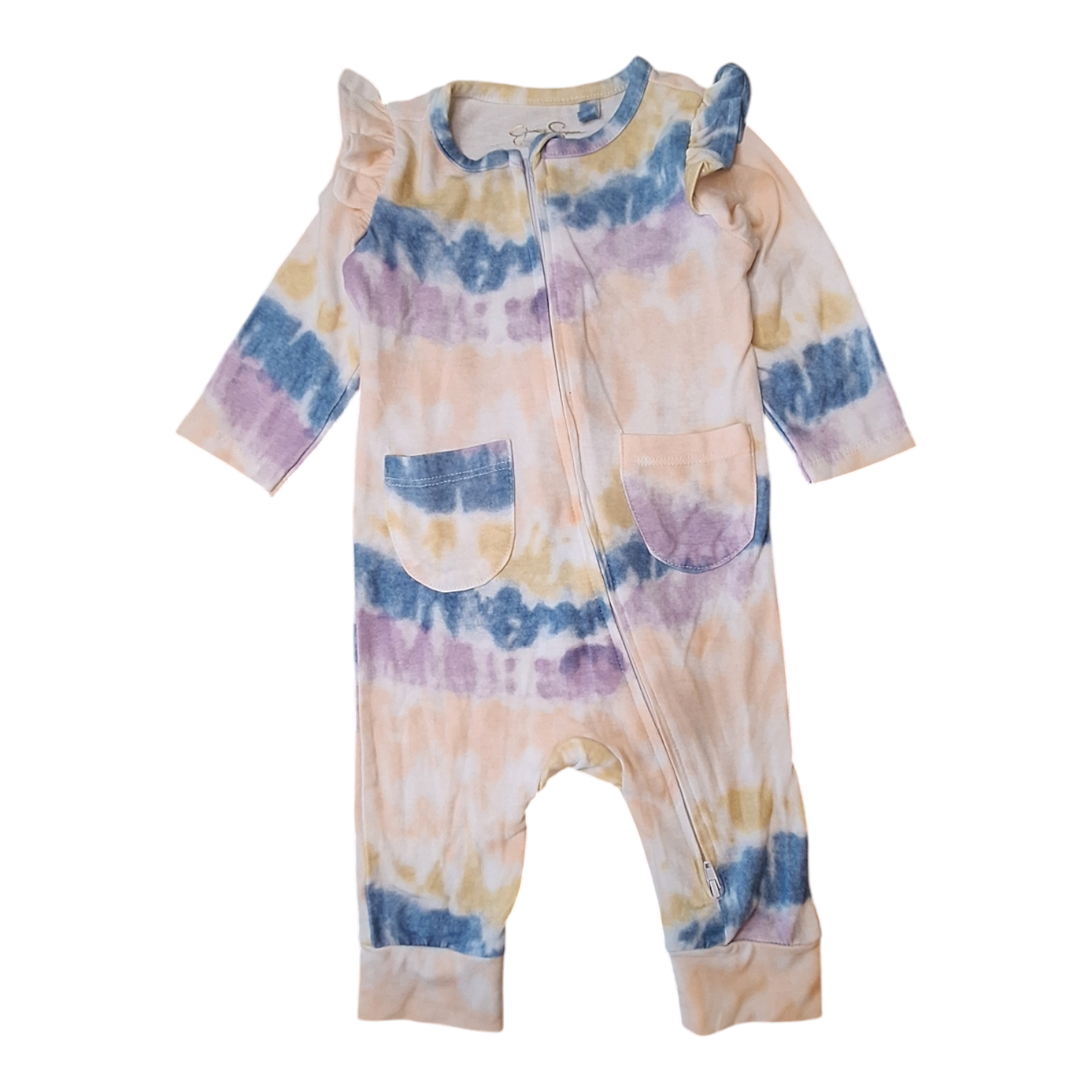 Onesie pyjama with ruffles - 3/6M