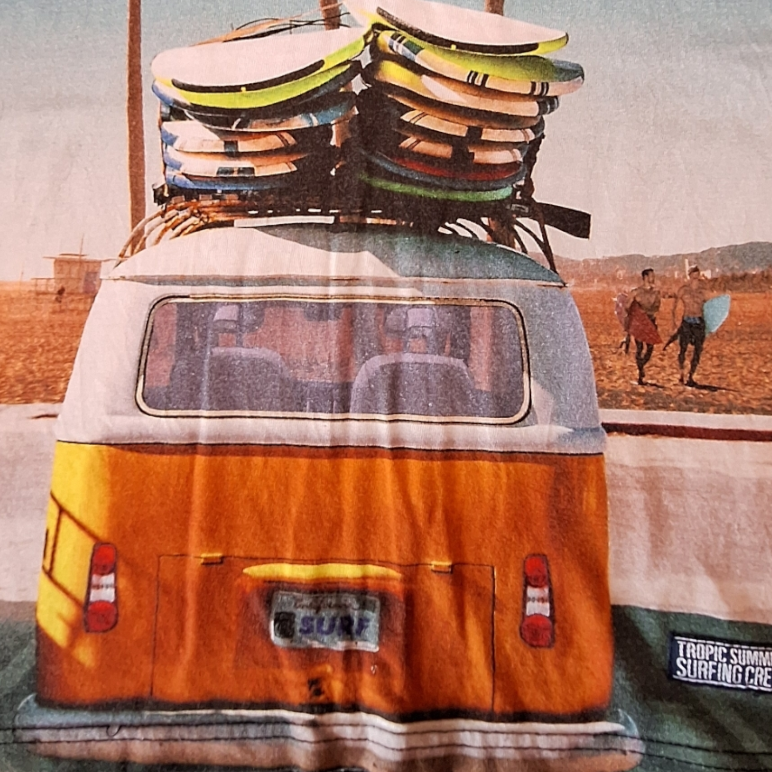 T-shirt surfer wagen - 110/116CM