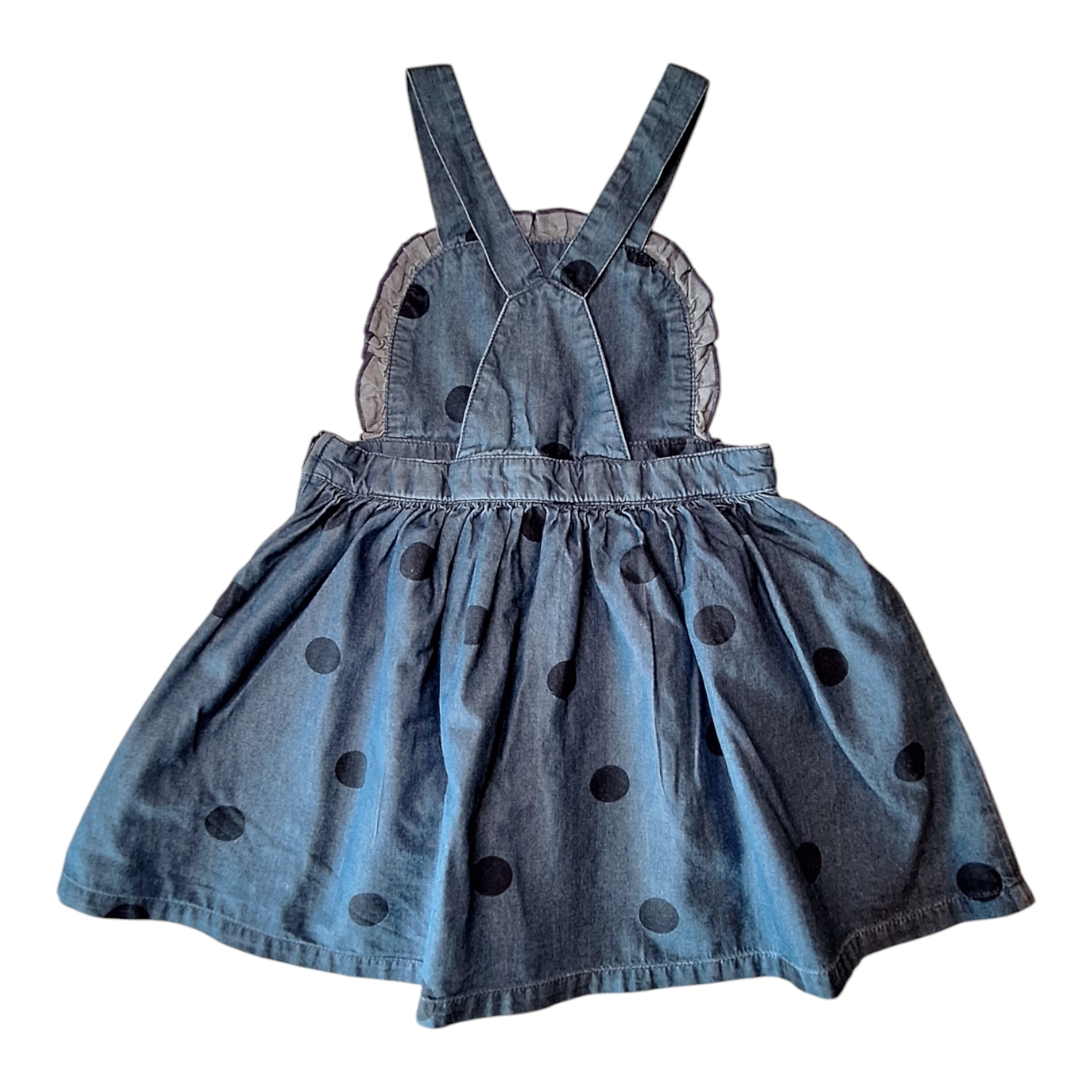 Denim overall rok met pois - 3Y