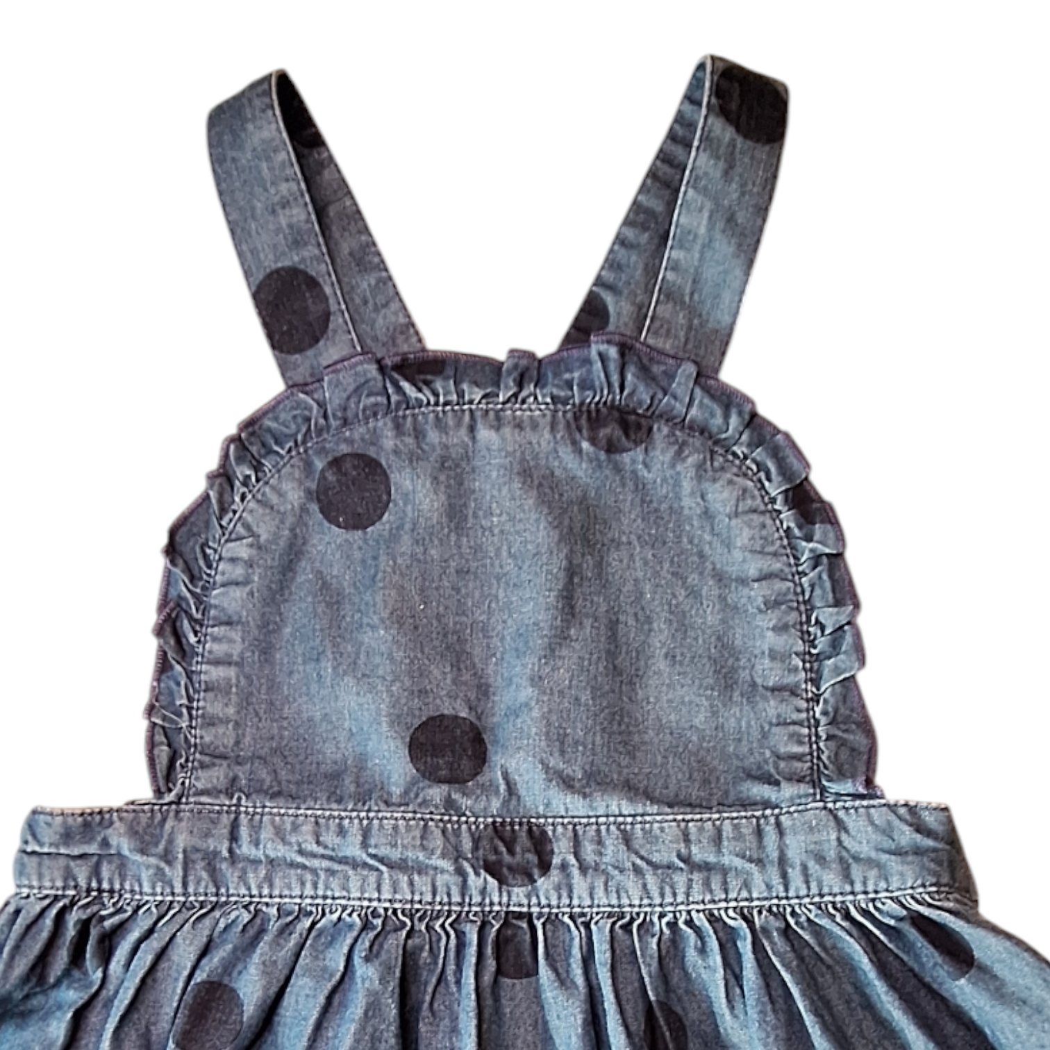 Denim overall rok met pois - 3Y