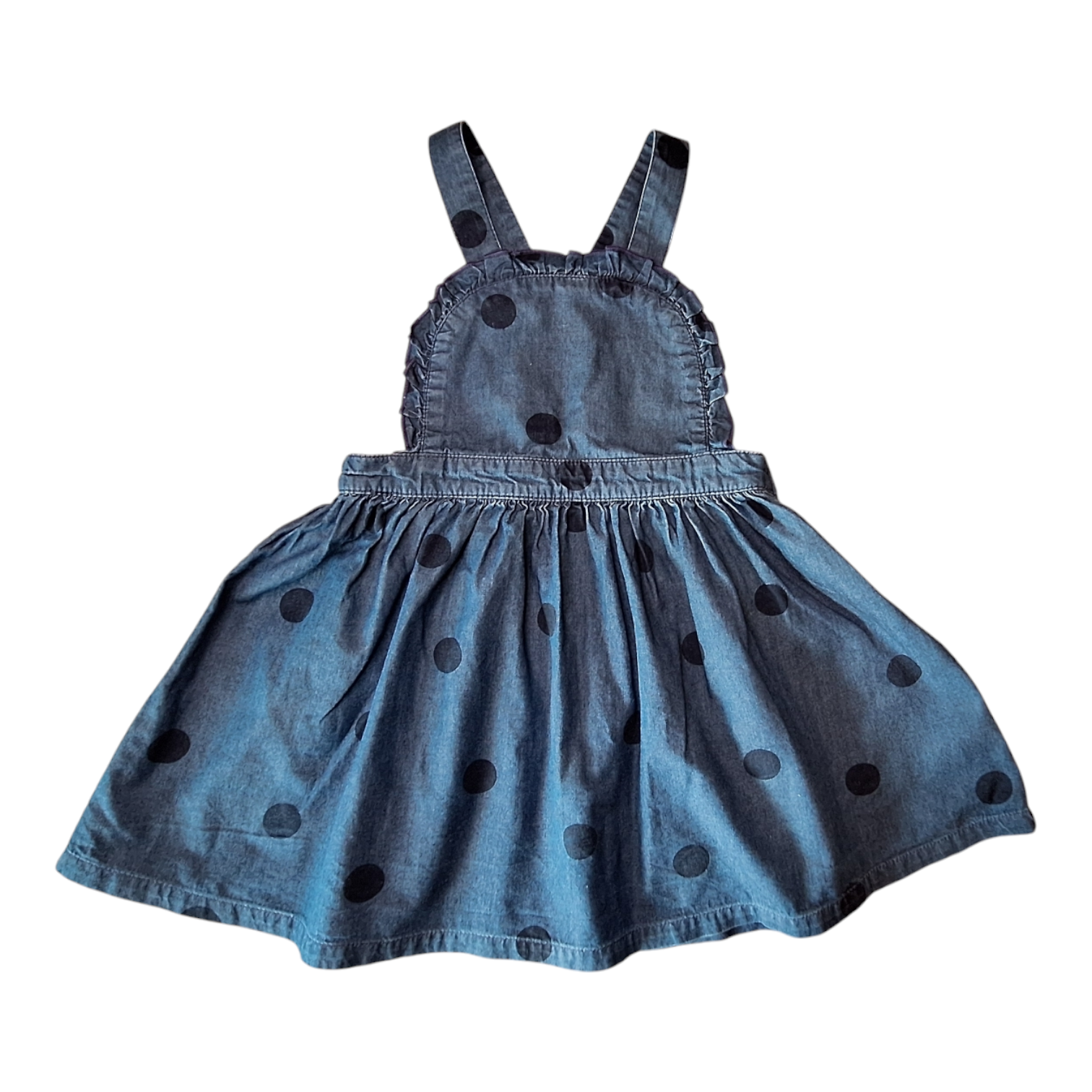 Denim overall rok met pois - 3Y