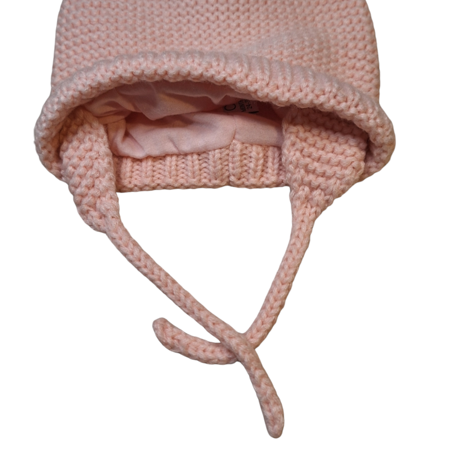 Gebreide muts met 2 pompons en oren - 24/36M