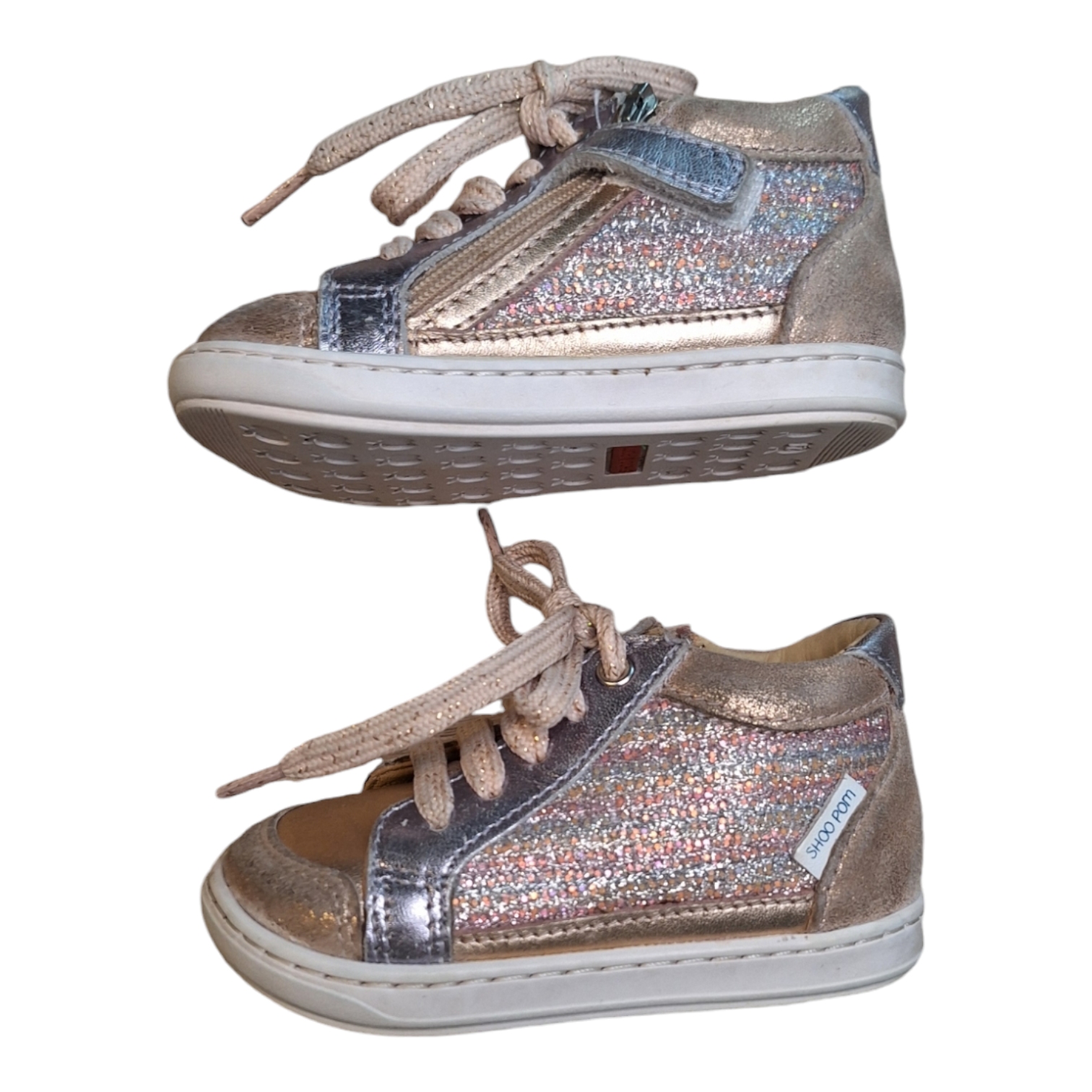 Shoo Pom glitter leren sneakers - 21
