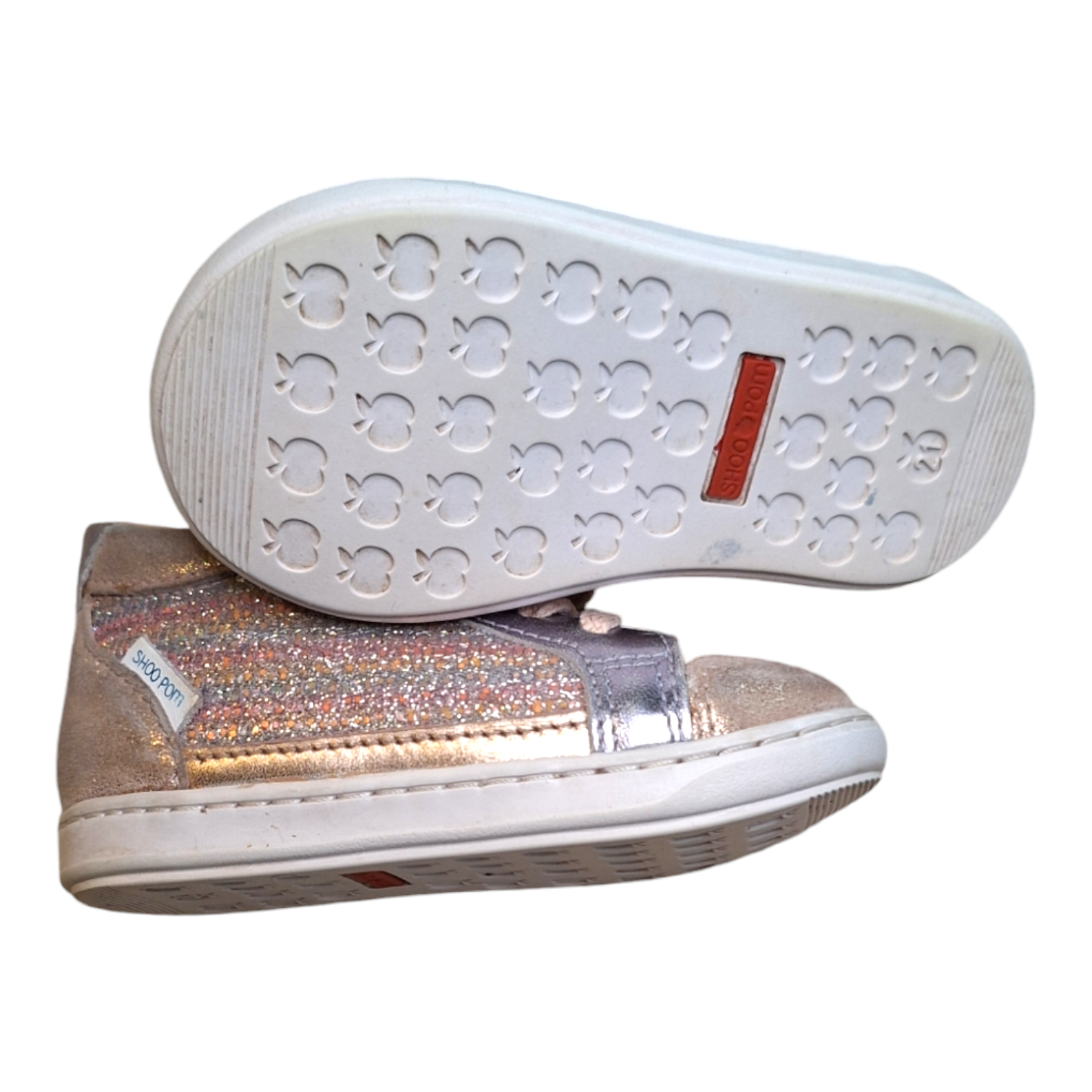 Shoo Pom glitter leren sneakers - 21