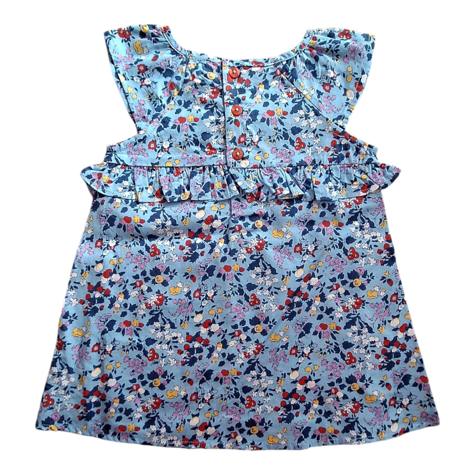 Tutto Piccolo bloemenjurk (74 cm) - strikdetail - Preloved