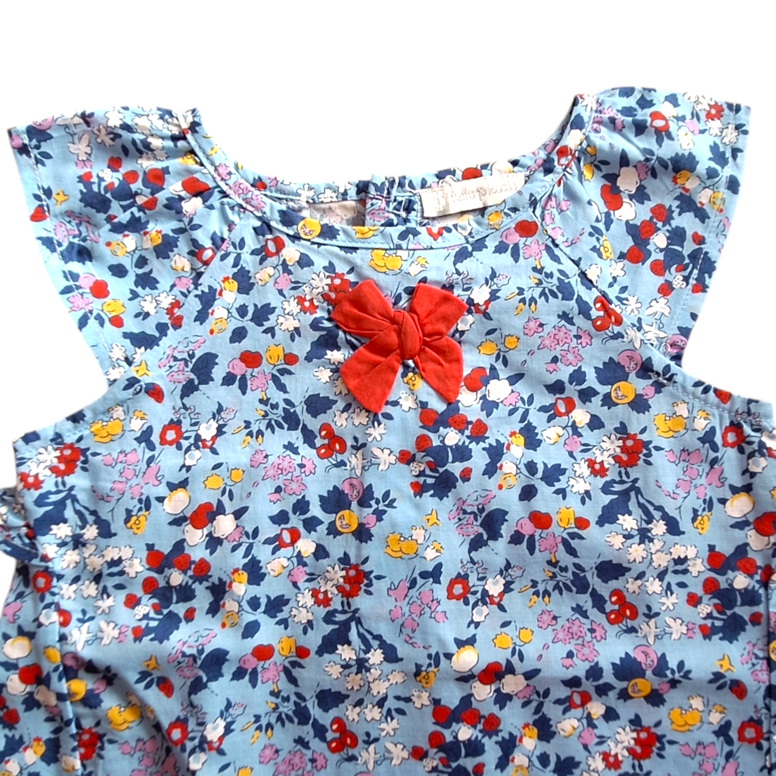Tutto Piccolo bloemenjurk (74 cm) - strikdetail - Preloved