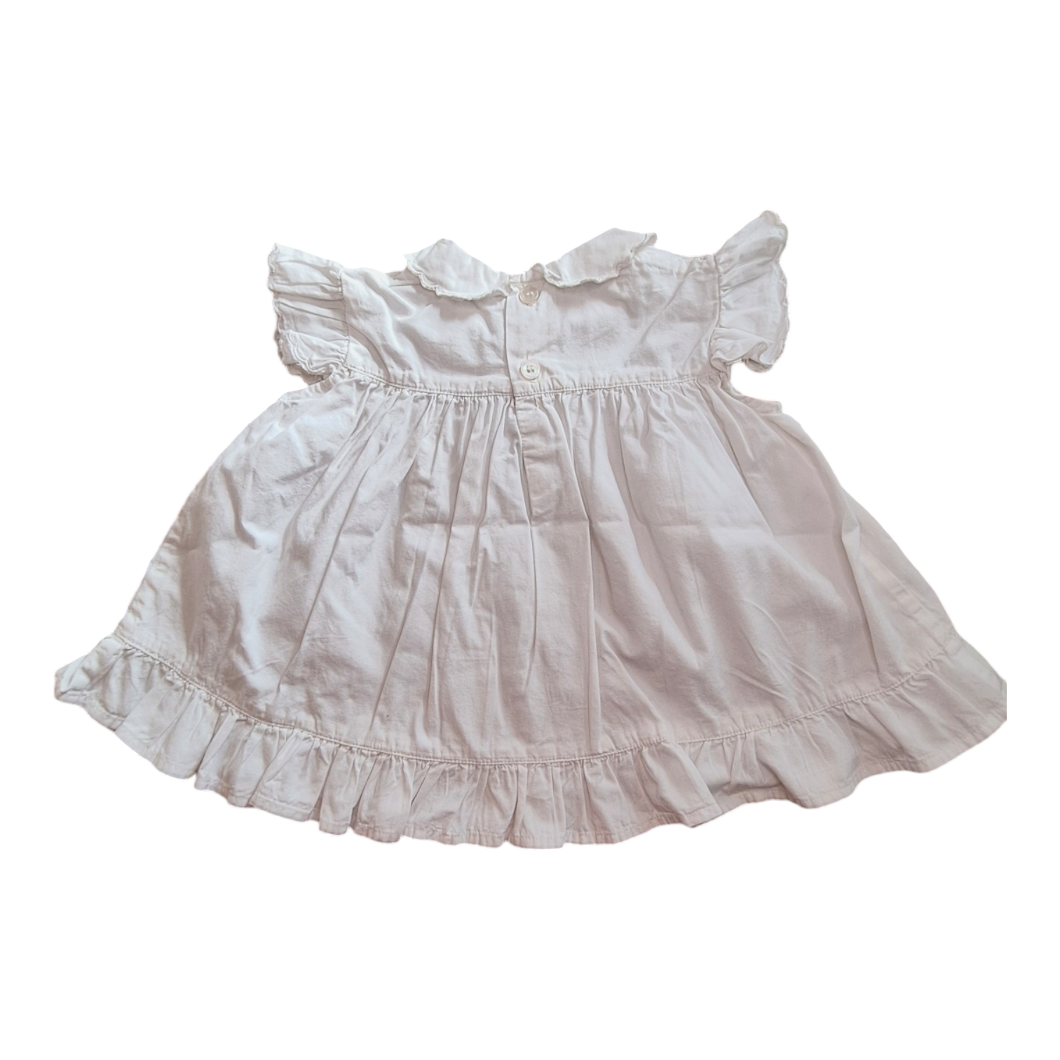 Fresh cotton dress white - 3/6M