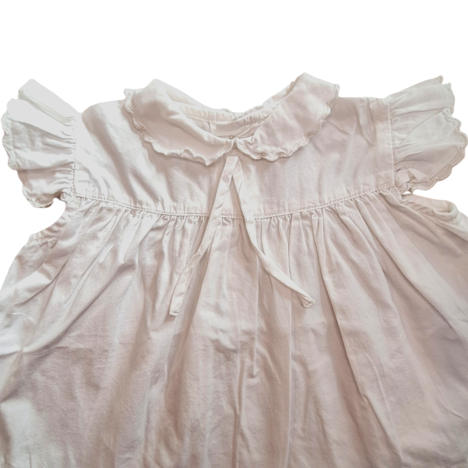 Fresh cotton dress white - 3/6M