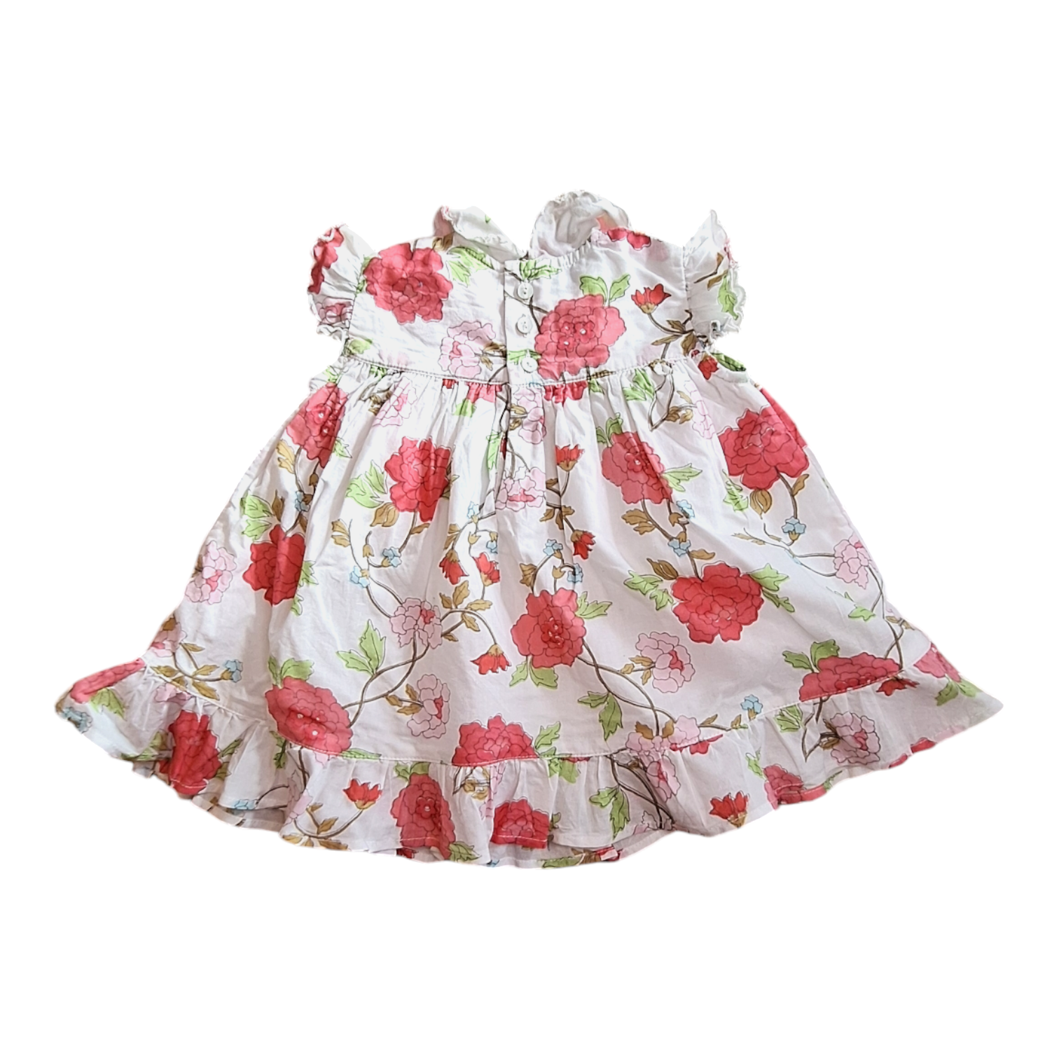 Fresh cotton dress flowers - 3/6M