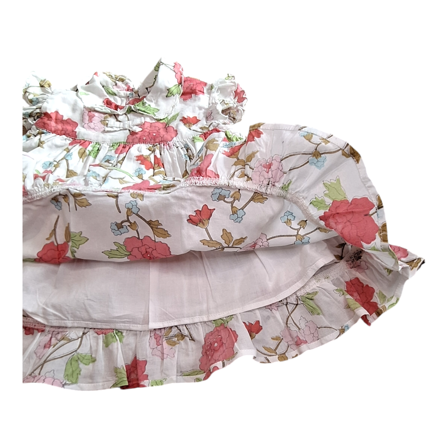 Fresh cotton dress flowers - 3/6M