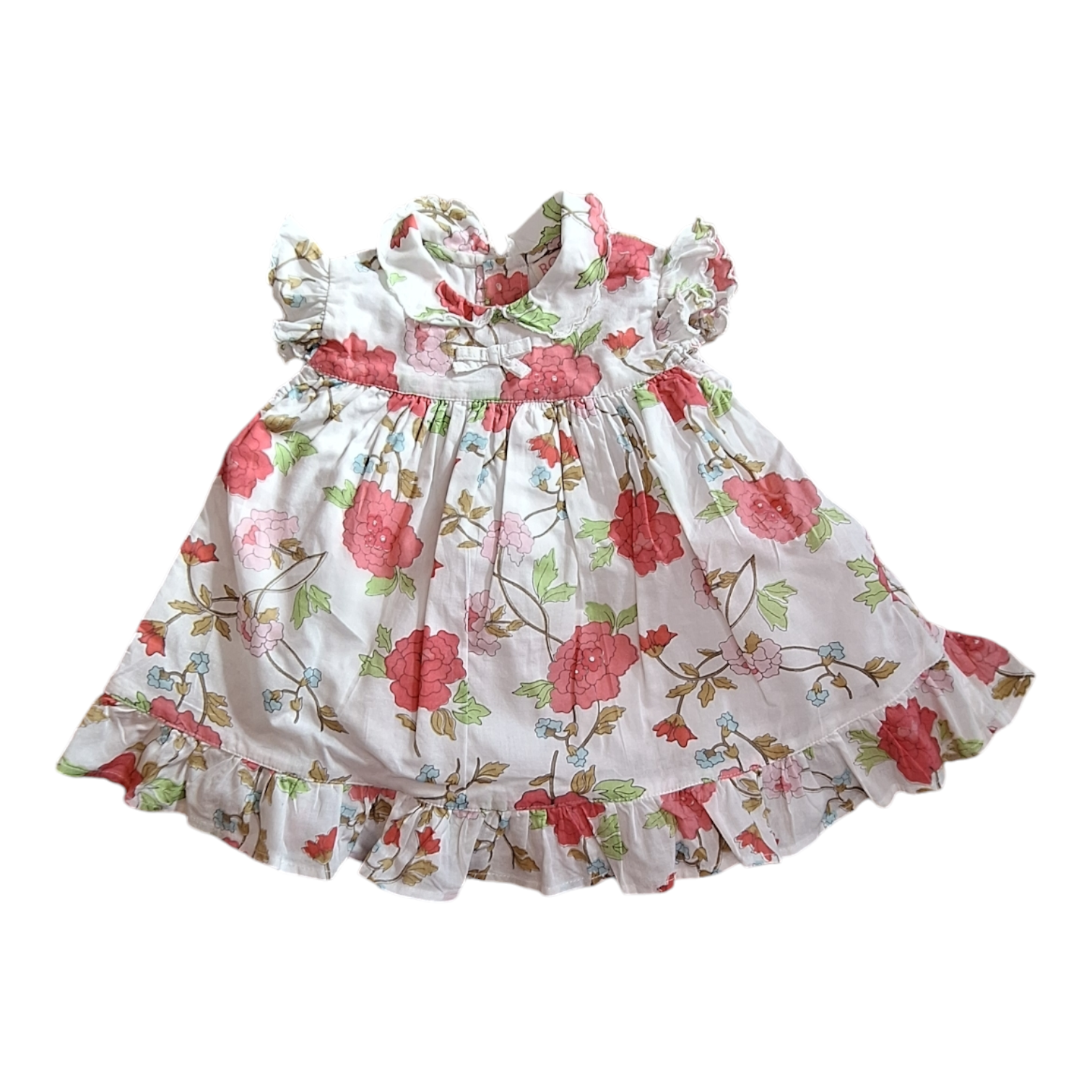 Fresh cotton dress flowers - 3/6M