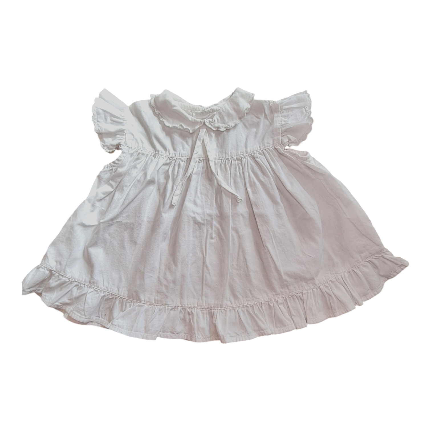 Fresh cotton dress white - 3/6M