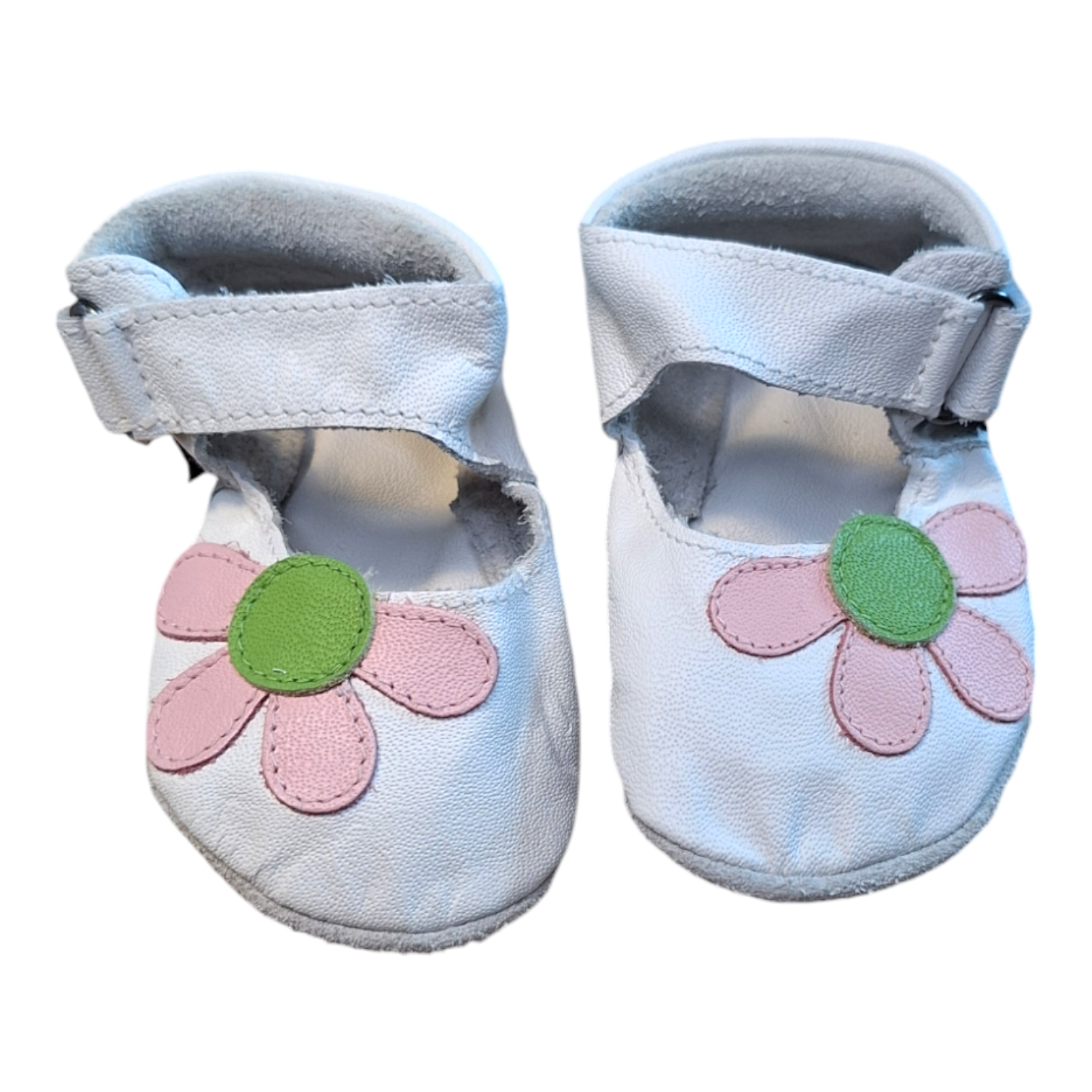 Mary Jane Sleepers roze bloem - 6/9M