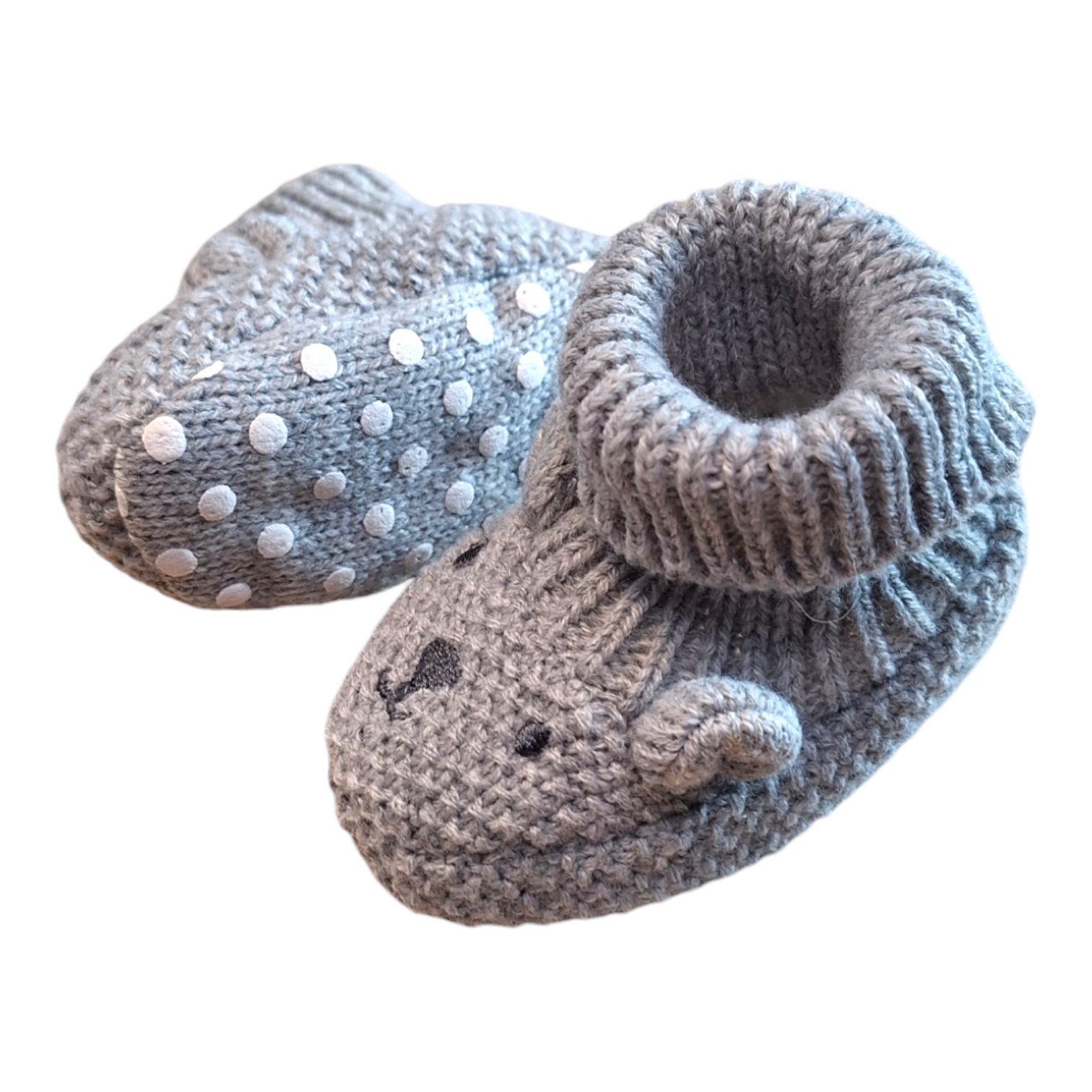 Bear newborn knit sleepers - 17/18