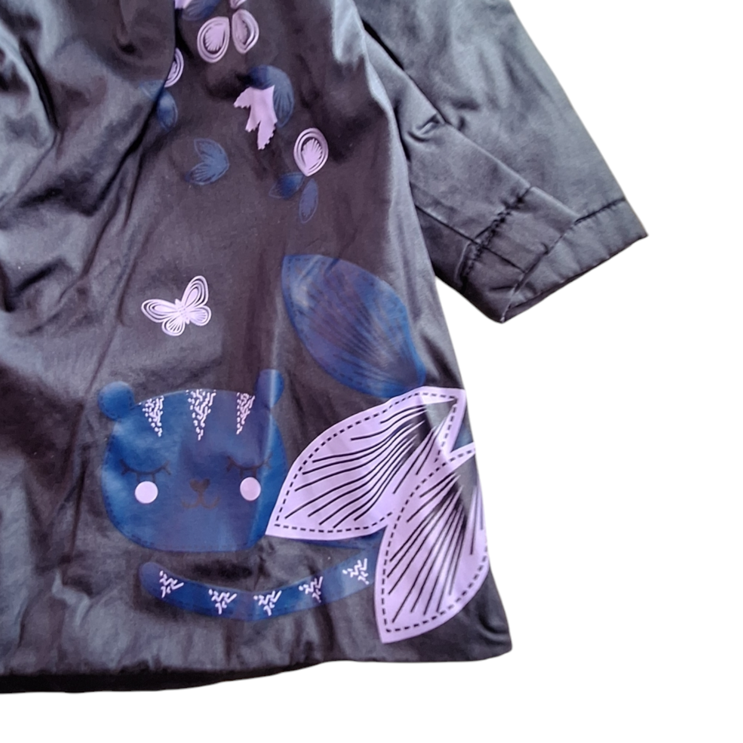 Rain coat with hood and butterflies - 71CM