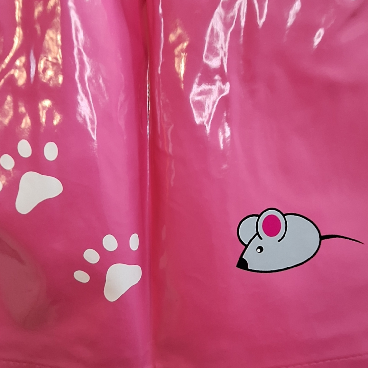 Regenjas met capuchon poes en vis - 80/86CM