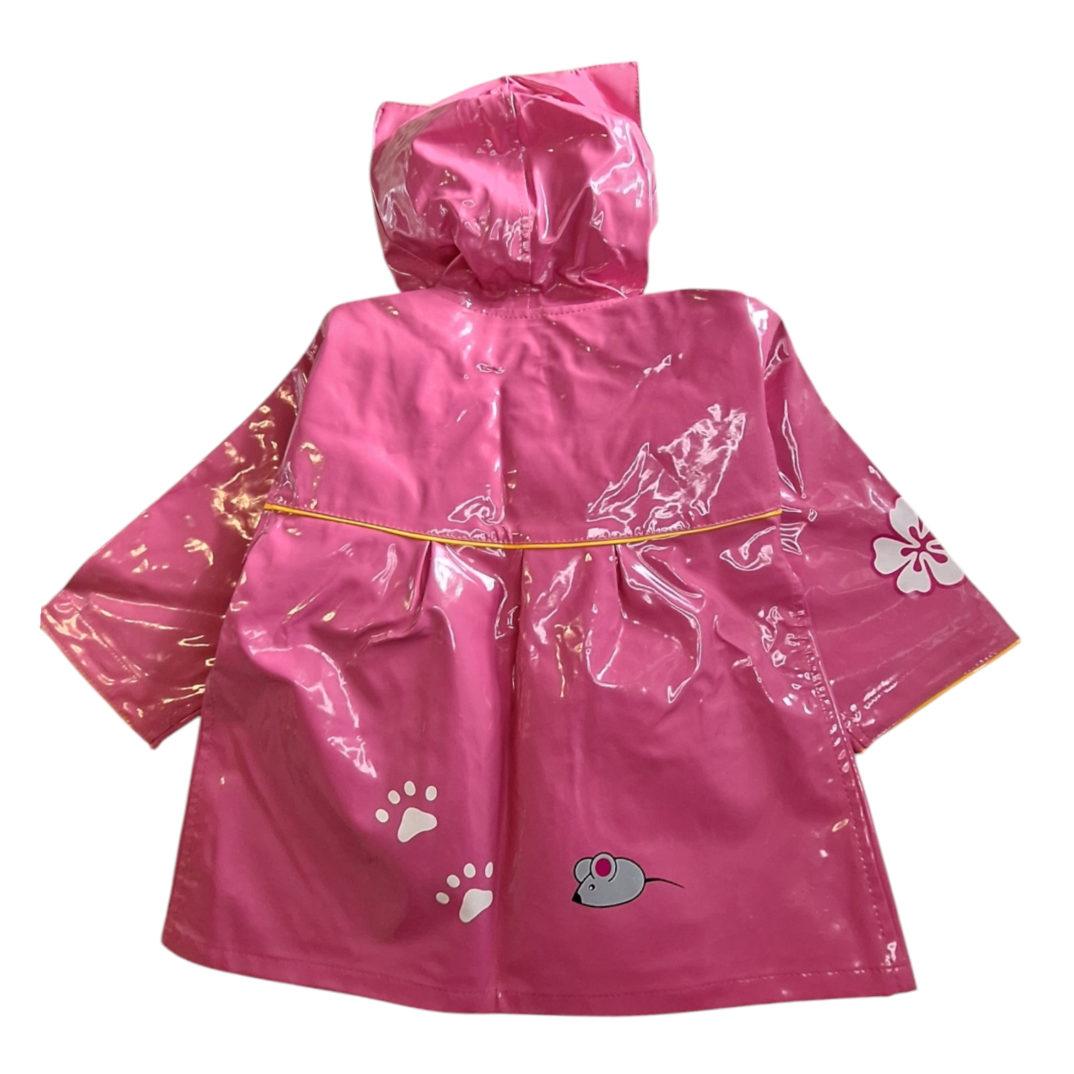 Regenjas met capuchon poes en vis - 80/86CM