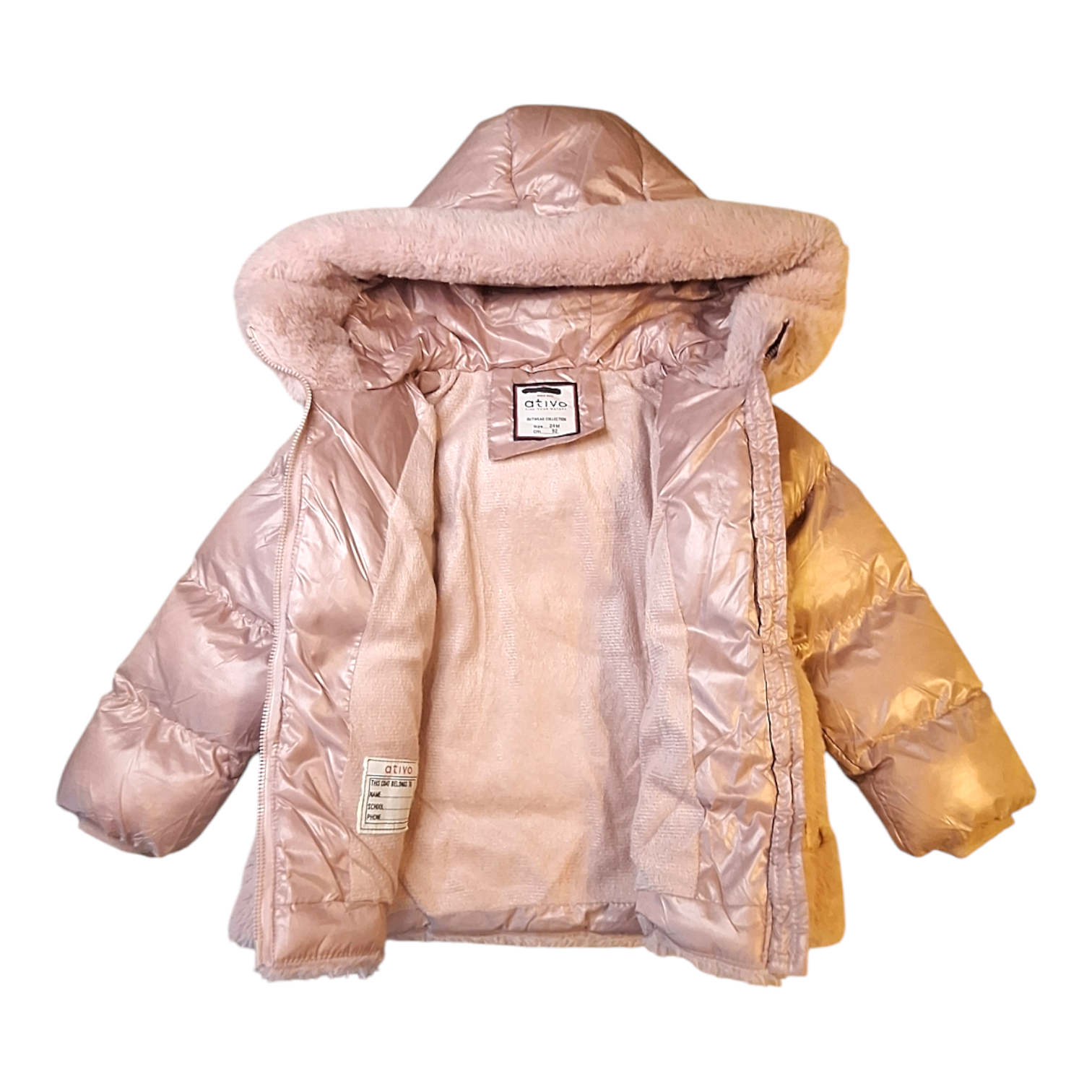 Puffed jacket with fur details - 92CM