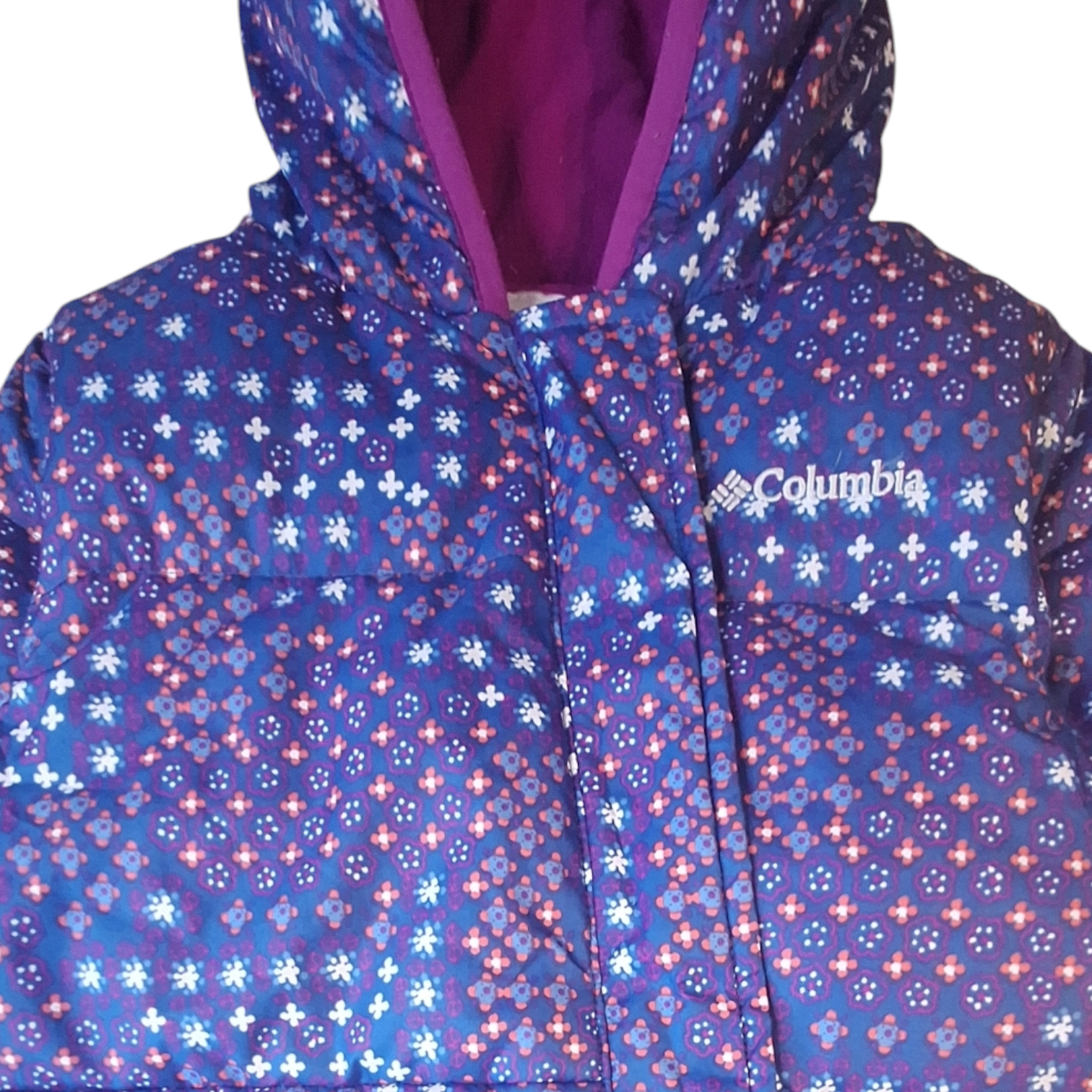 Puffer onesie with flowers - 12/18M