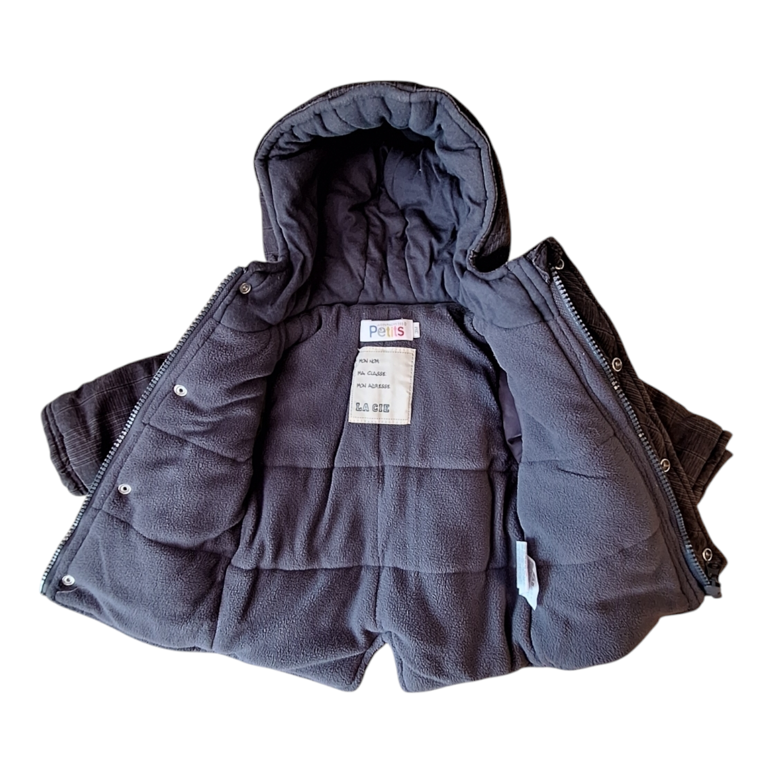 Hooded puffer jacket checked - 3M