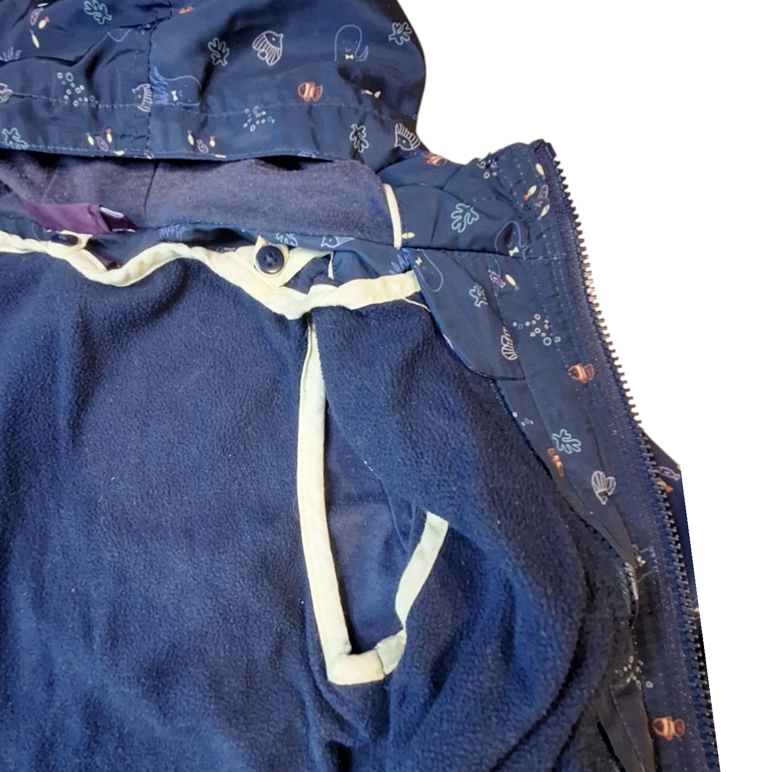 Rain jacket with removable warm lining vest - 80CM