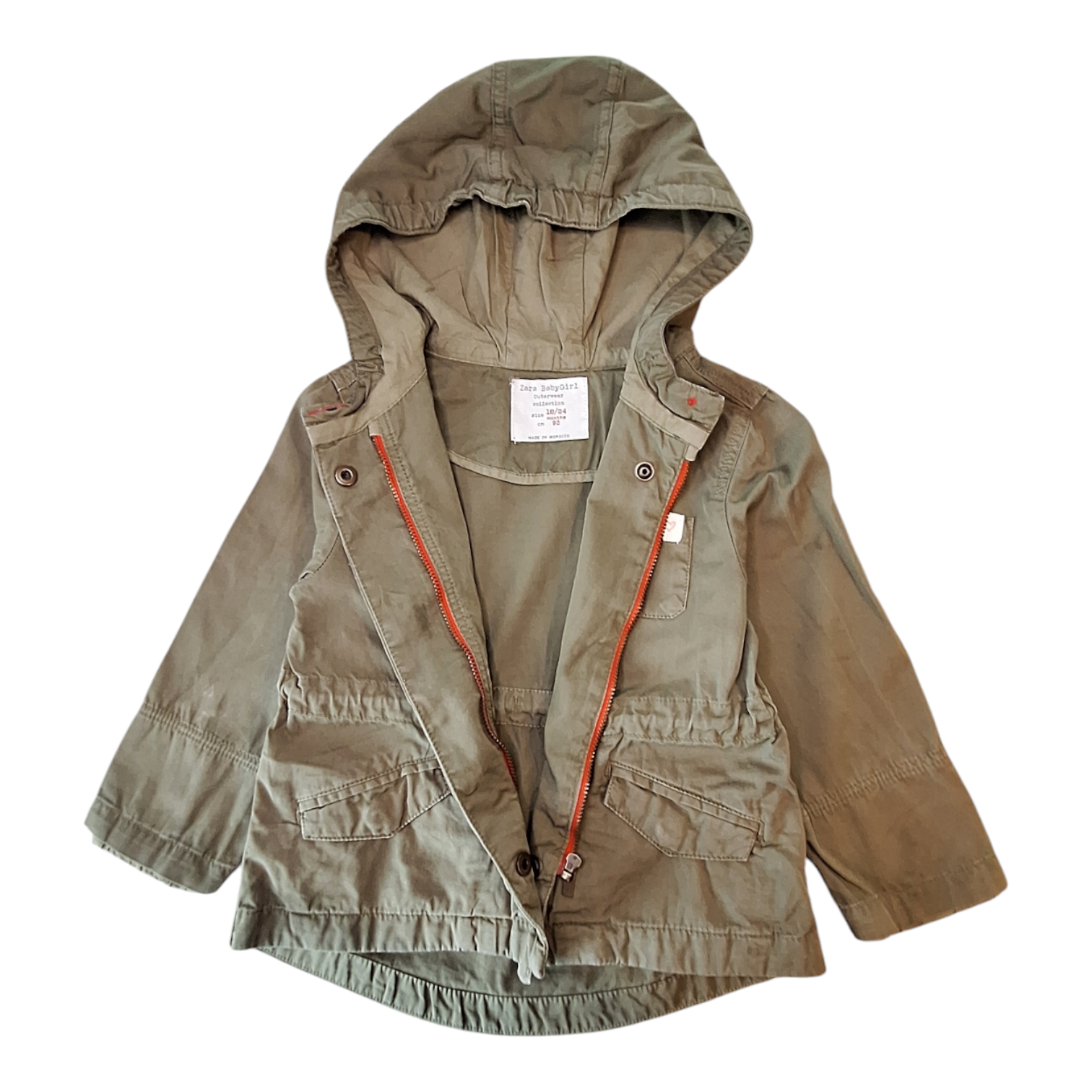 Capuchon parka hart zak - 92CM