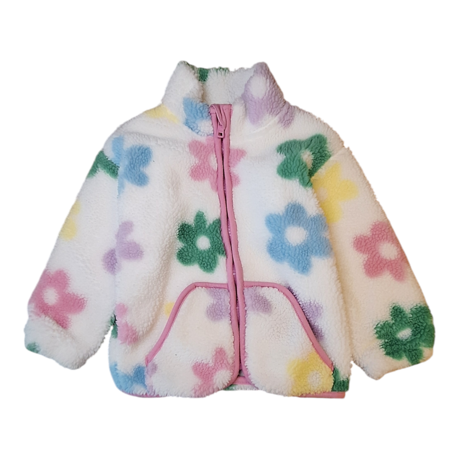 Teddy bomber met bloemen - 18/24M