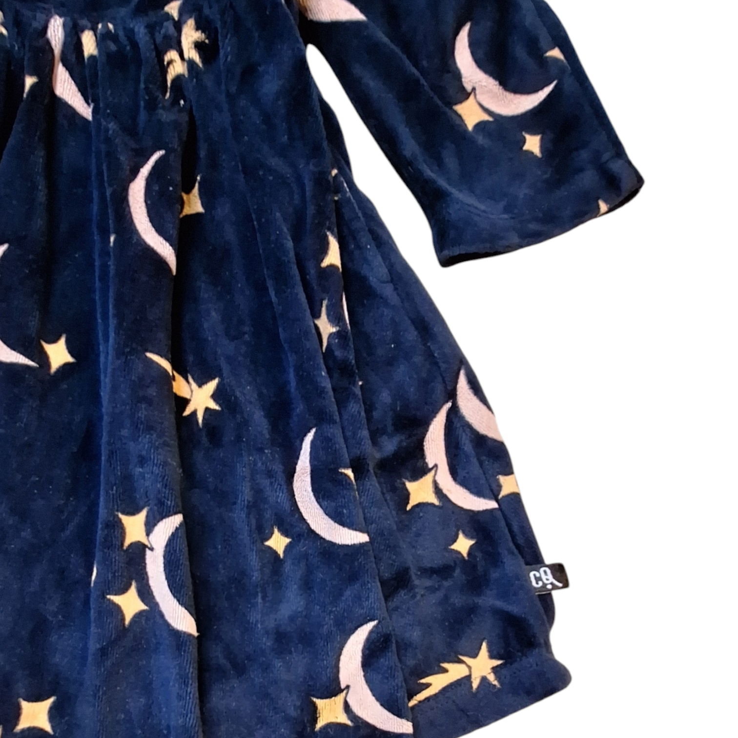 Velvet dress moon and stars - 86/92CM