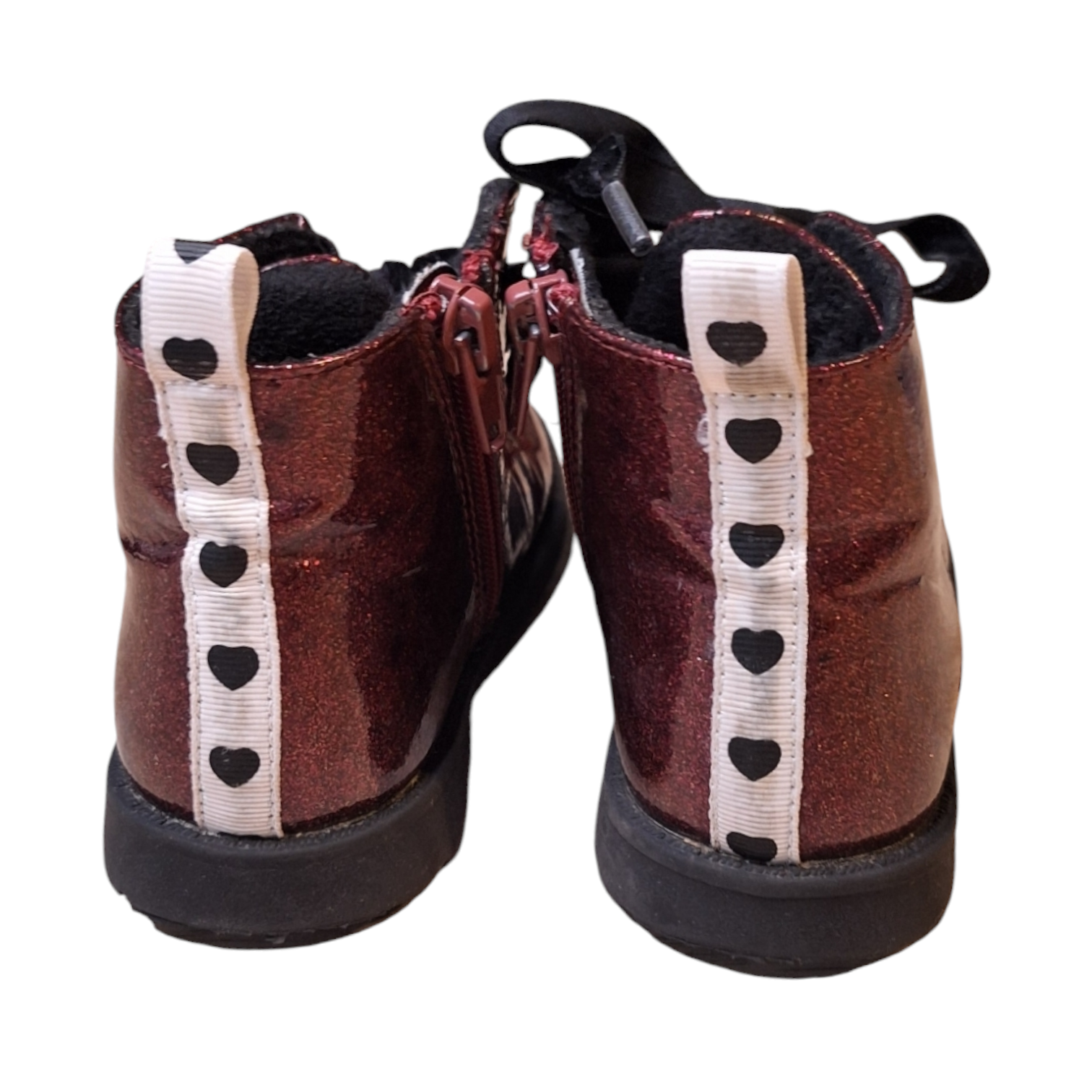 Friboo Patent Glitter Ankle Boots (Size 24) - Zipped - Preloved