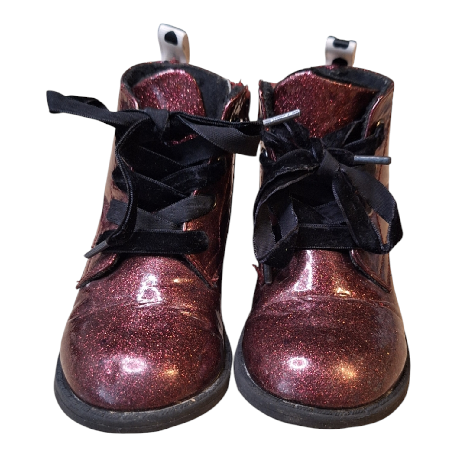 Friboo Patent Glitter Ankle Boots (Size 24) - Zipped - Preloved