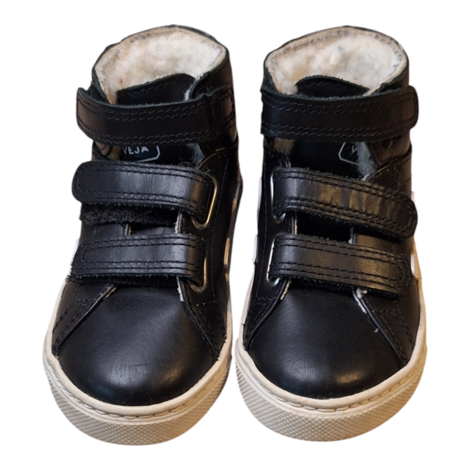 Veja V10 Mid Leather zwart Dune - 24