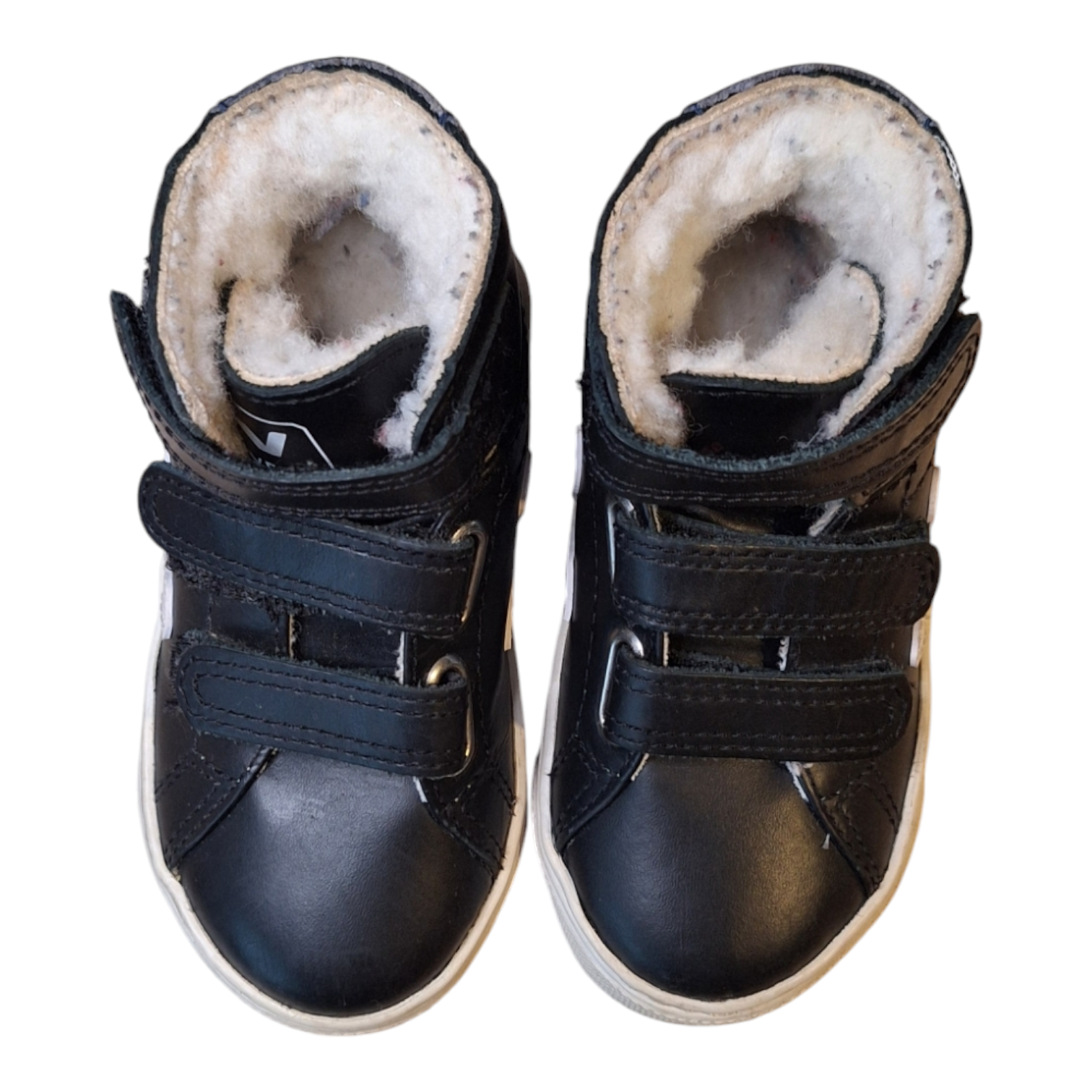 Veja V10 Mid Leather zwart Dune - 24