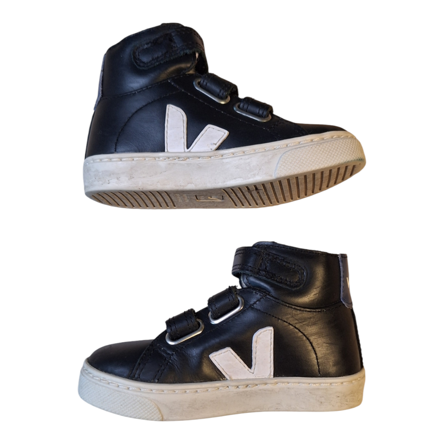 Veja V10 Mid Leather zwart Dune - 24