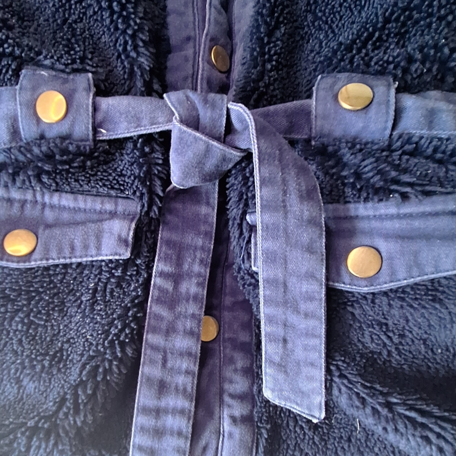 Mini Rodini Navy Blue Teddy Jacket, Size 6-7 Years