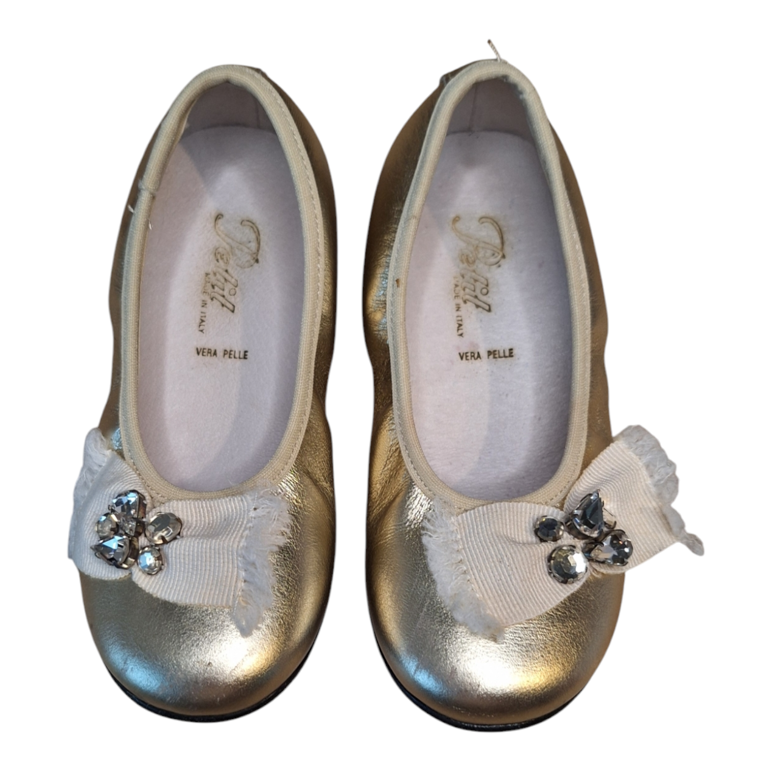 Petit Gold Ballerina Schoenen (Maat 25) - Tweedehands