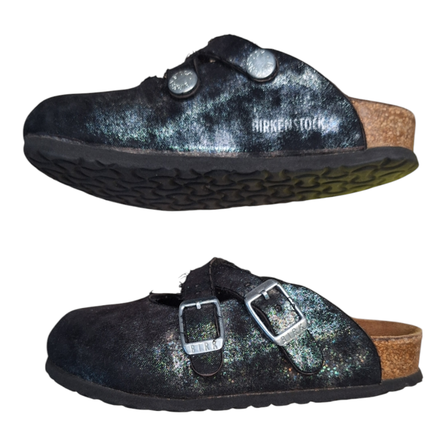 Birkenstock Dorian BF Stardust Black (26/C8) - Leer - Tweedehands