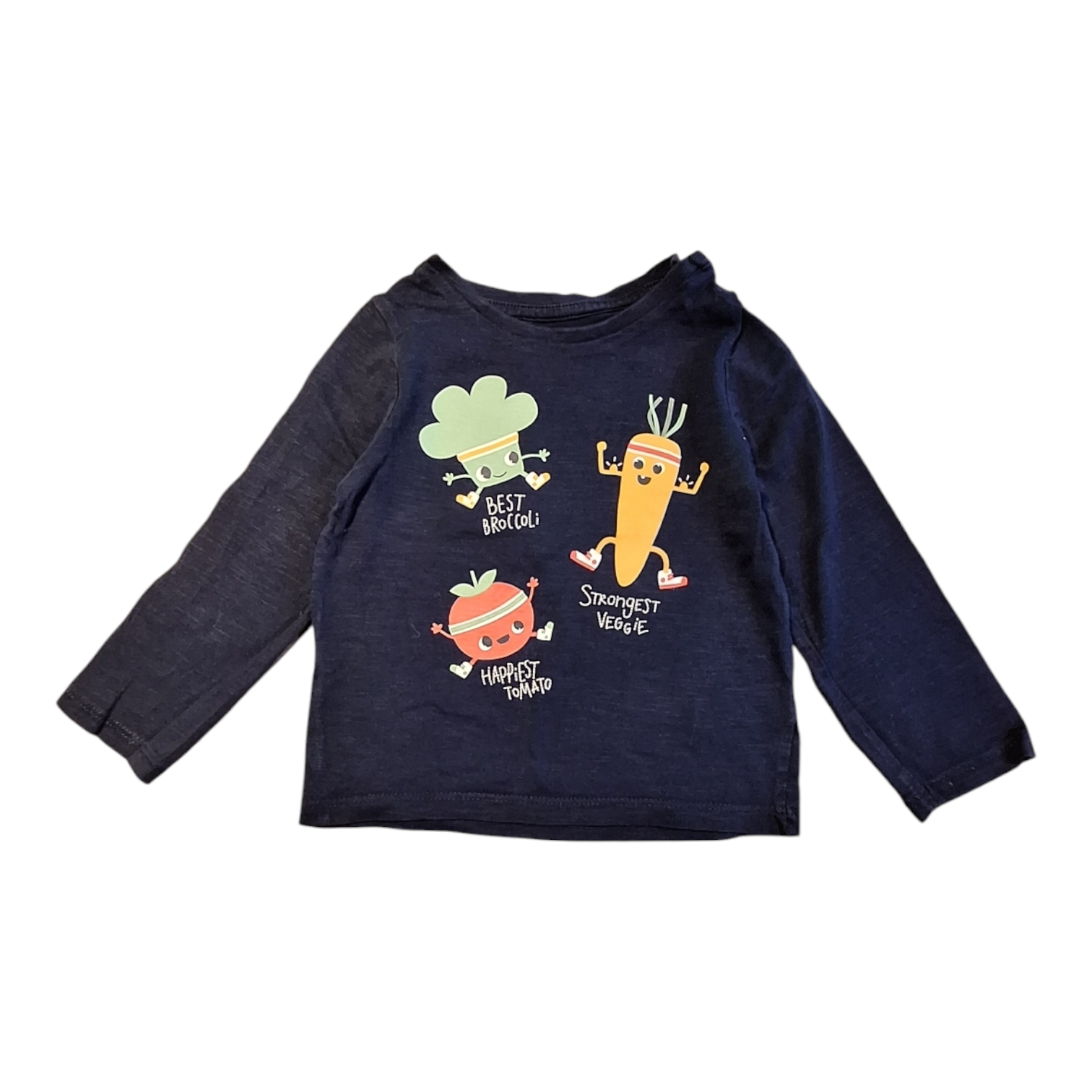 Shirt met lange mouwen veggies - 86CM
