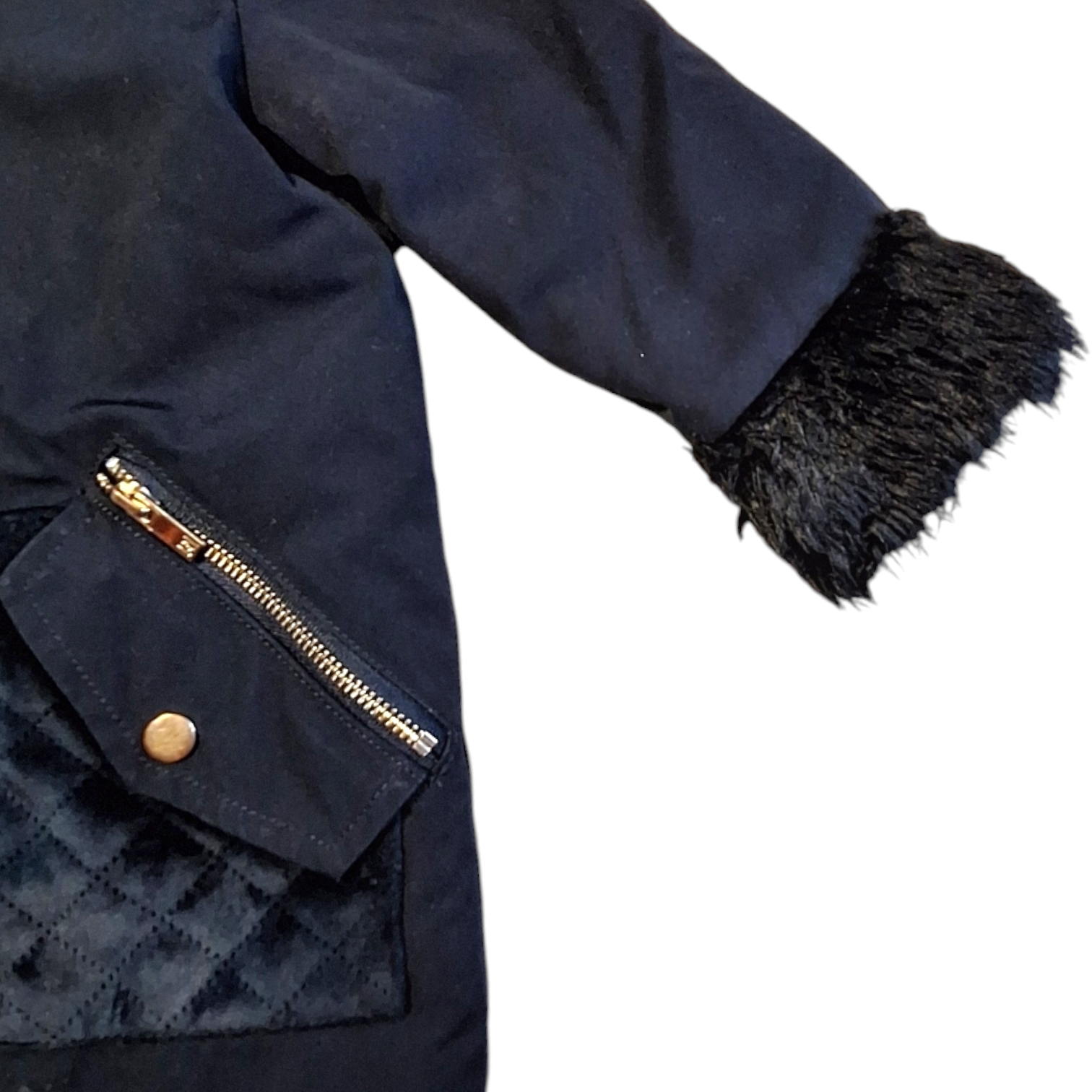 Parka pufferjas met bont 12/18M