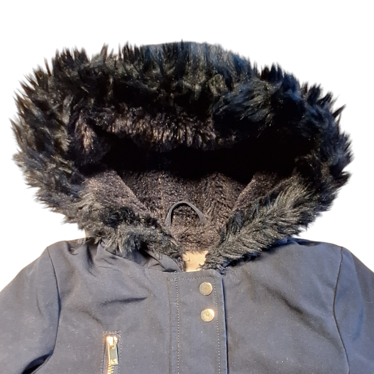 Parka pufferjas met bont 12/18M