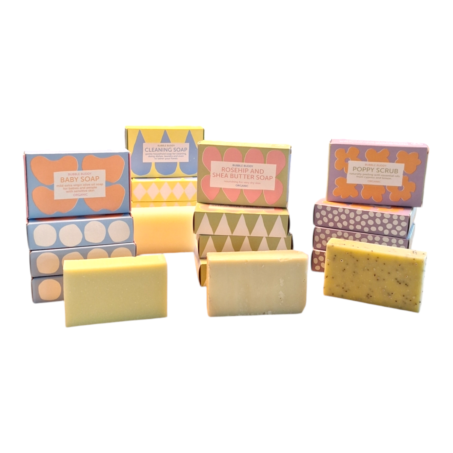 Bubble Buddy Biologische Klaproos Scrub Bar
