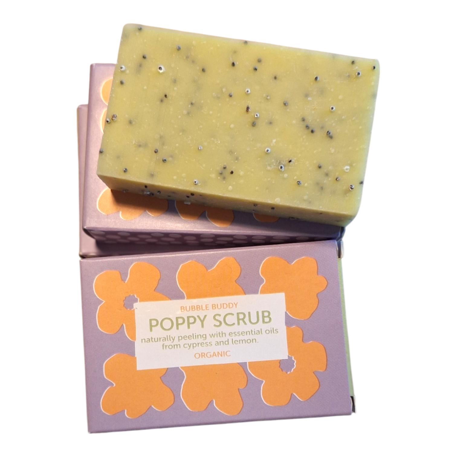 Bubble Buddy Biologische Klaproos Scrub Bar