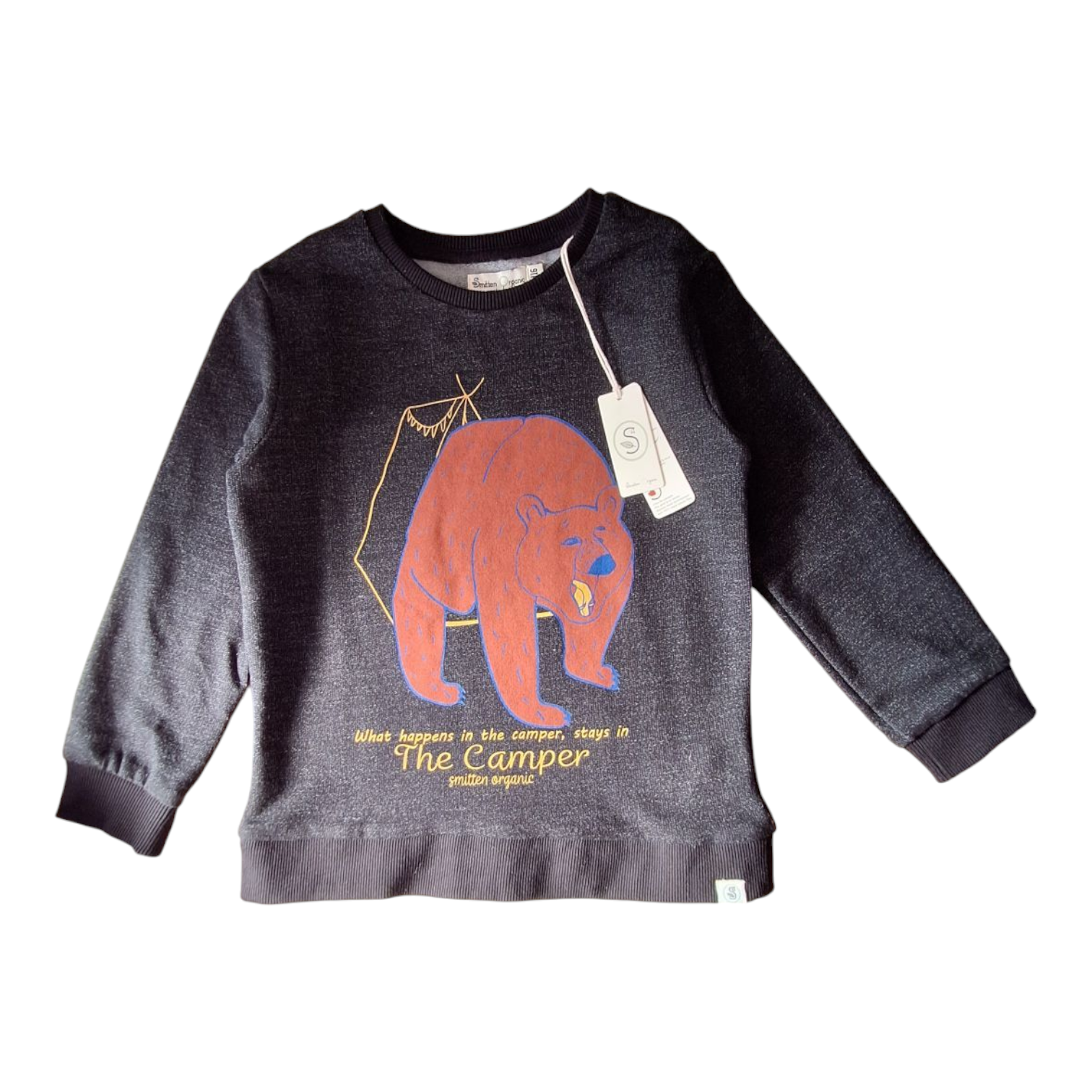 Smitten Organic Bear Sweater (110-116cm) - Fleeced - Preloved